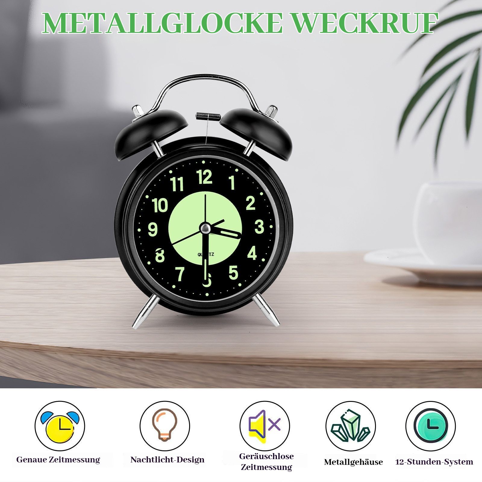 BlingBin Wecker Retro Lauter Doppelglockenwecker mit günstig online kaufen