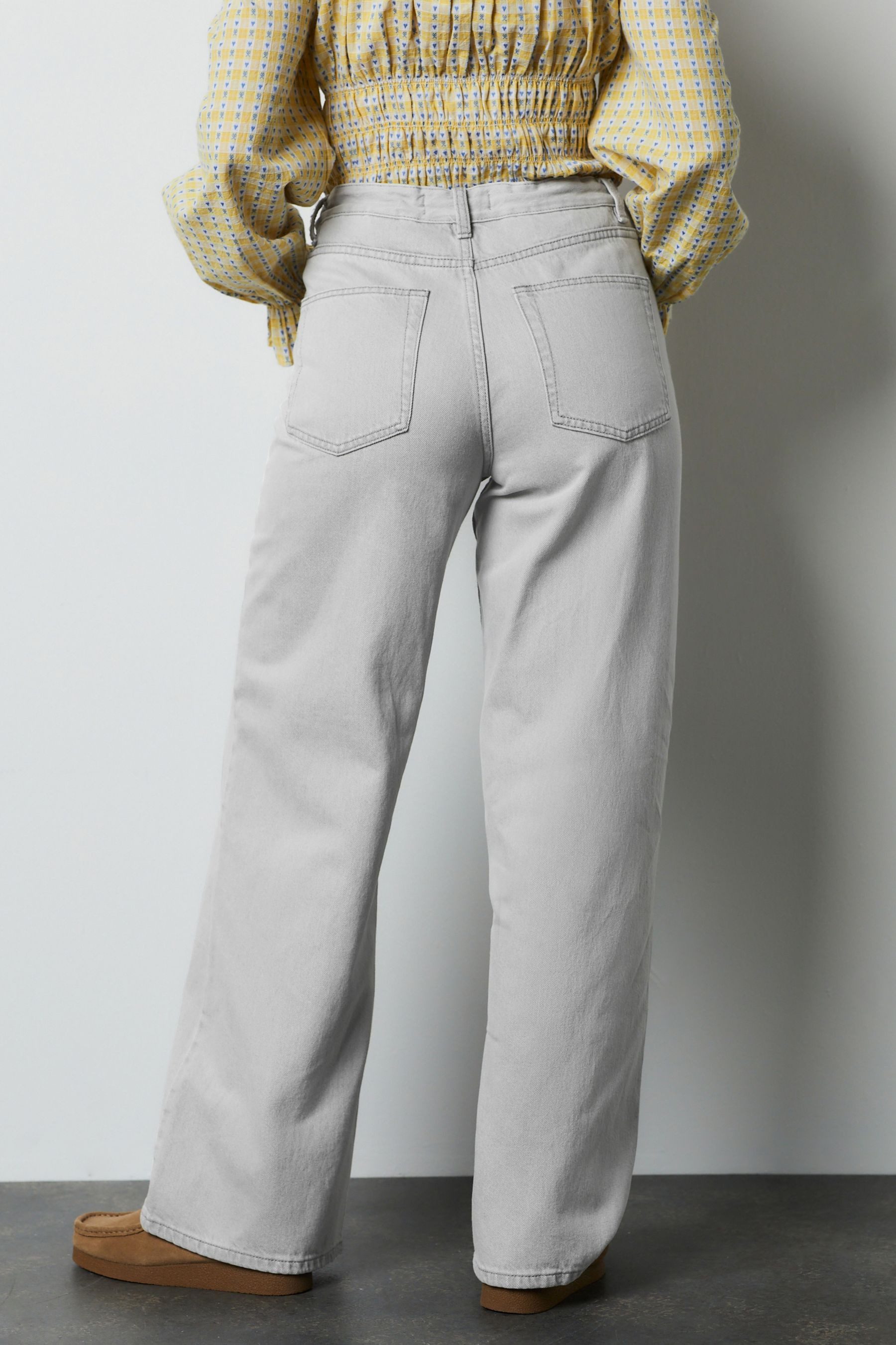 Next Weite Jeans Taillierte Jogginghose mit weitem Bein (1-tlg)