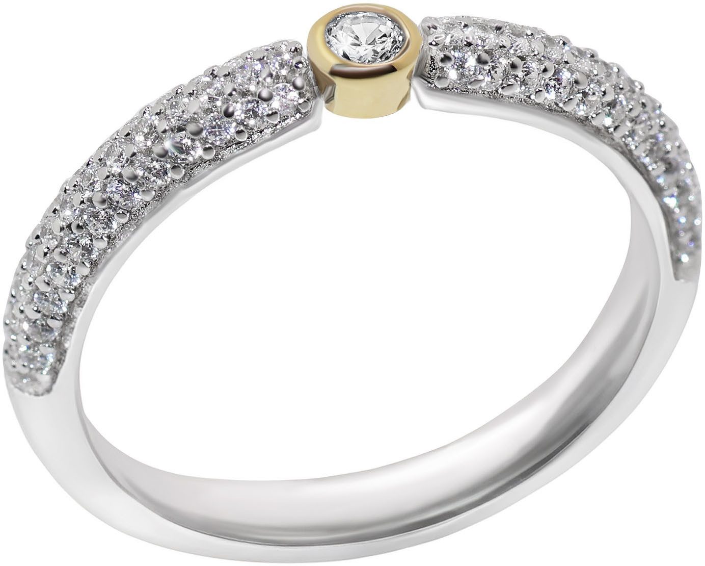 Firetti Fingerring Schmuck Geschenk Silber 925 Damenring Verlobungsring Ring, mit Zirkonia (synth)