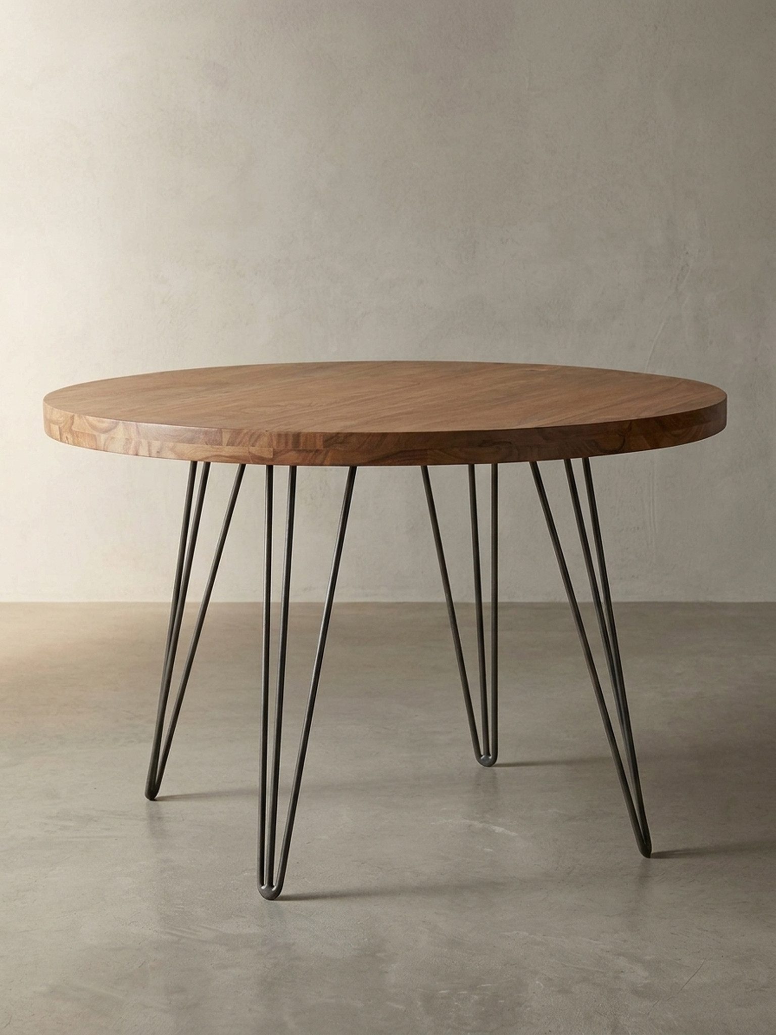 KADIMA DESIGN Esstisch Runder Massivholz-Esszimmertisch, Landhausstil, 120 cm Durchmesser