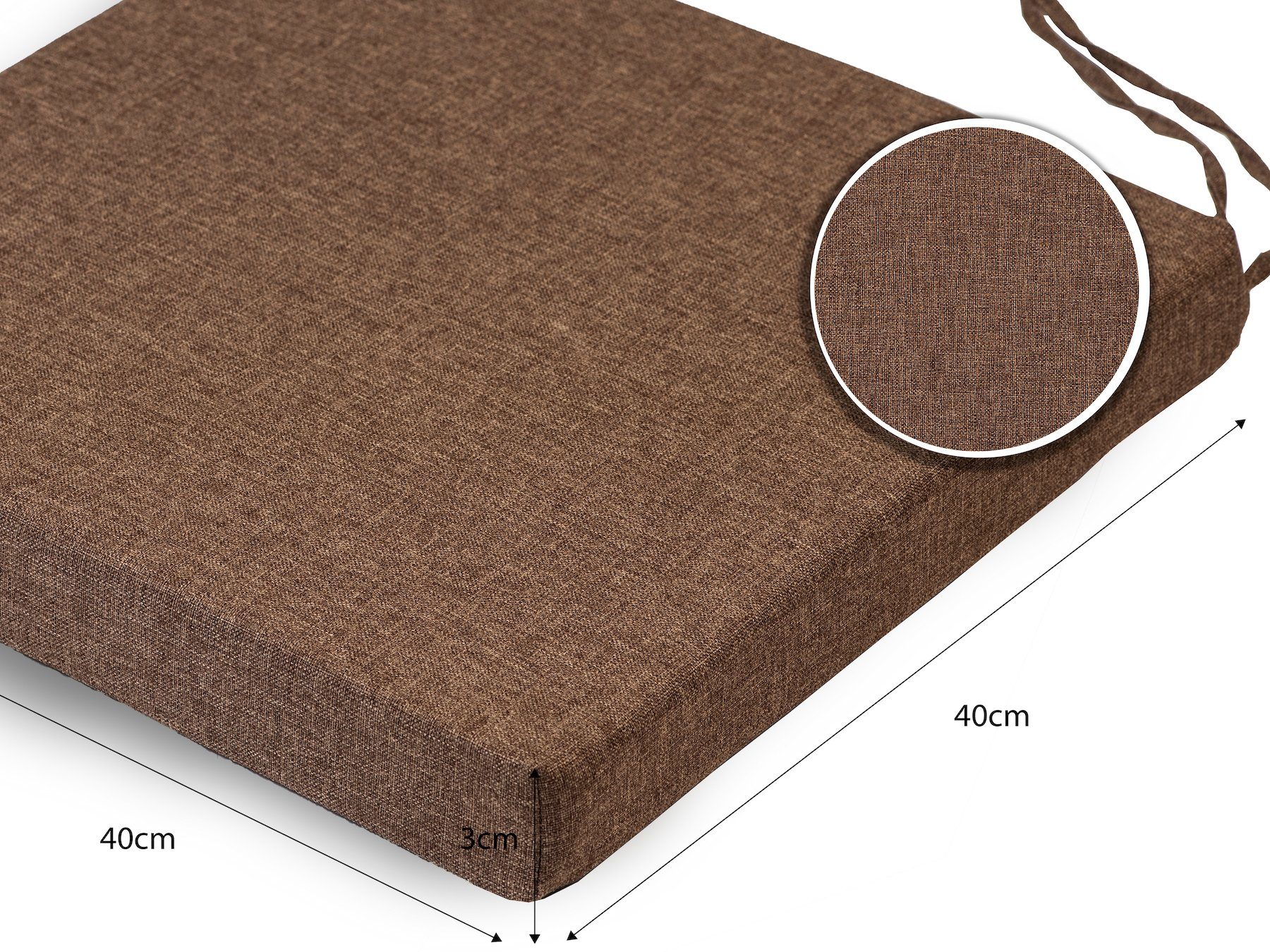 sunnypillow Stuhlkissen 4er Set Kissen 40 x 40 x 5 cm, Sitzkissen Sitzauflage für Stühle, Bänke – Bild 4 von 5
