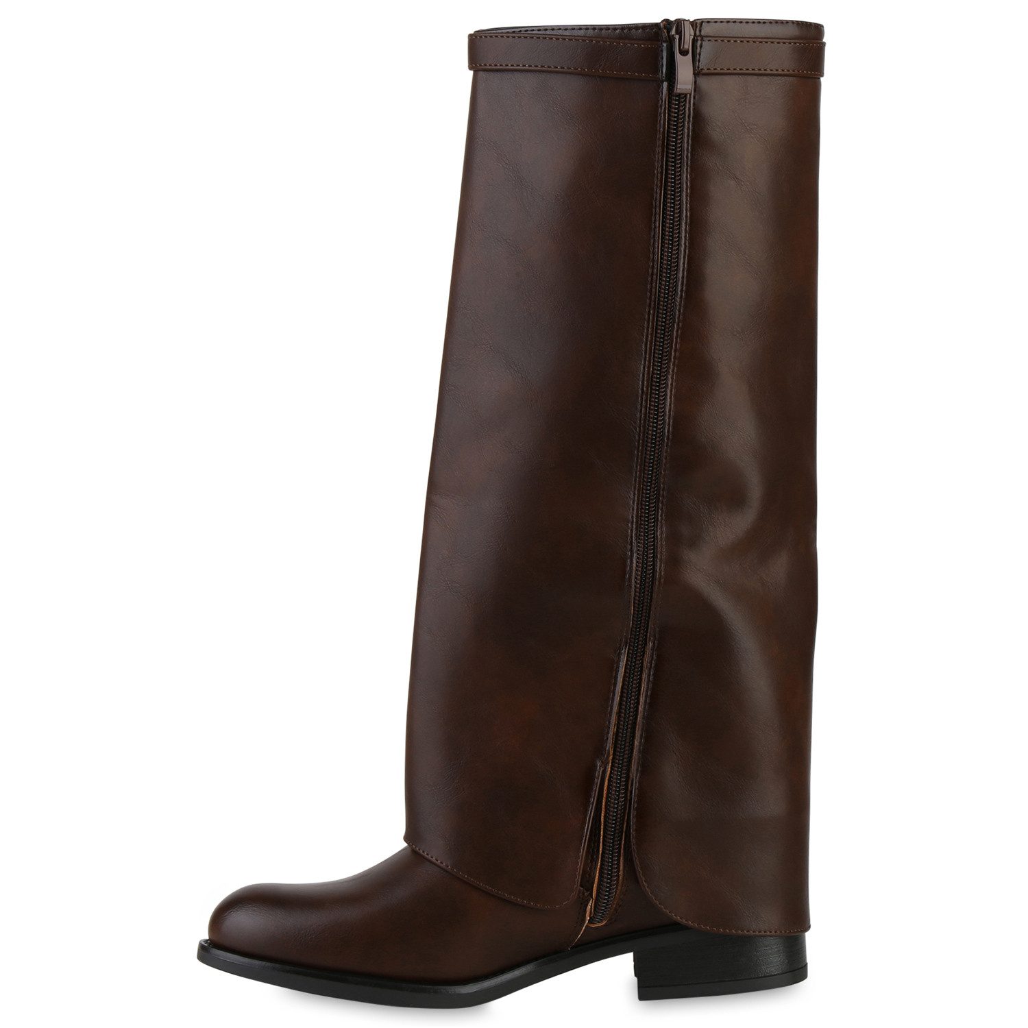 VAN HILL 841788 Stiefel Damen Gefüttert Klassische Stiefel Schnallen Leder- günstig online kaufen