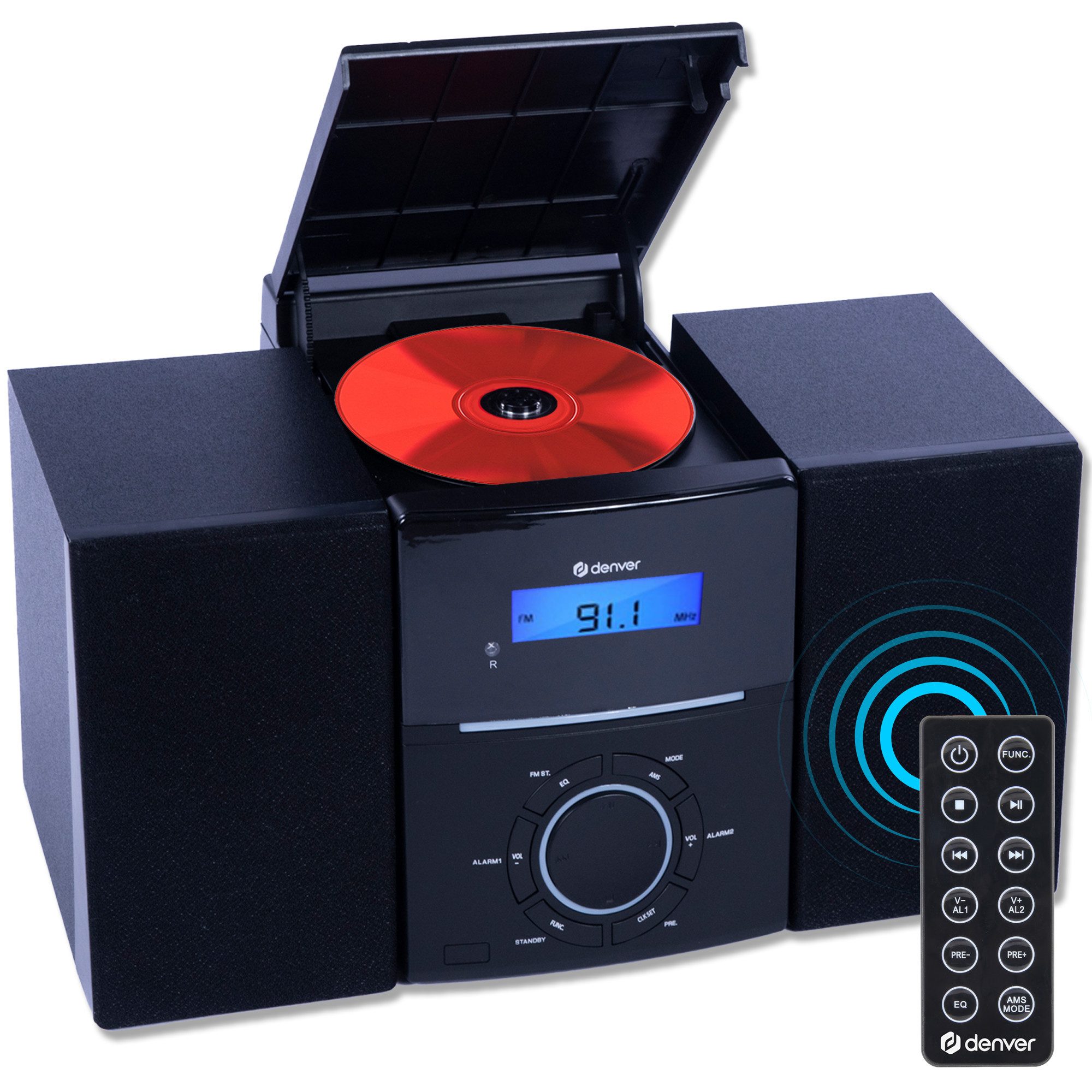 Denver MCA-240 Stereoanlage (FM, UKW, 40 W, Standbby- Modus, programmierte Wiedergabe)