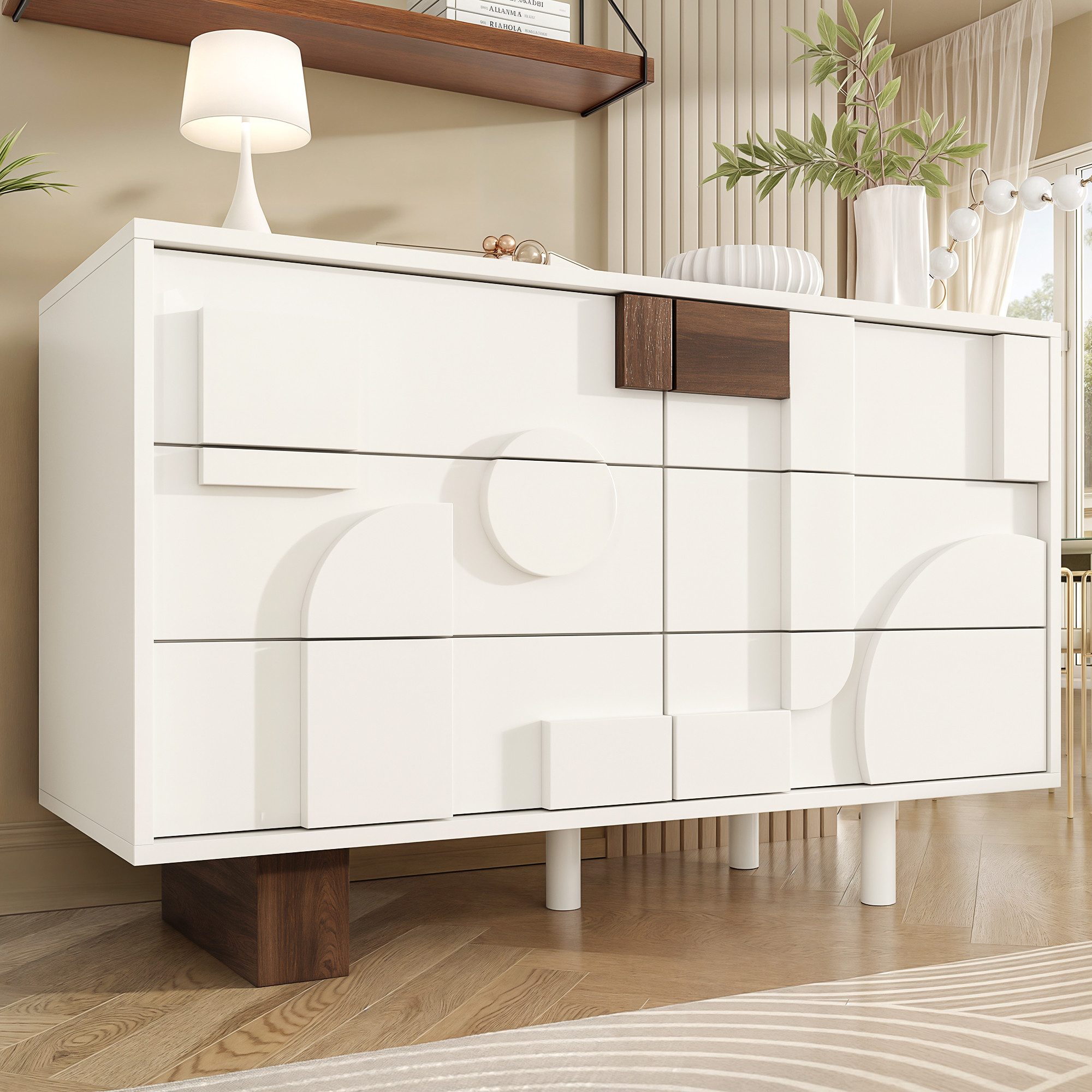 HAUSS SPOLE Sideboard mit geometrisch gestalteten günstig online kaufen