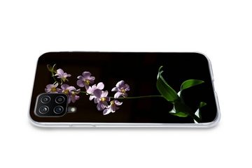 MuchoWow Handyhülle Orchidee - Blume - Rosa, Handyhülle Samsung Galaxy A12, Smartphone-Bumper, Print, Handy
