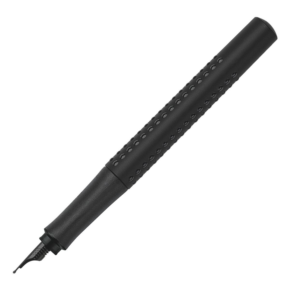 Faber-Castell Füllhalter GRIP Edition M, mit schwarzer Feder, Soft-Griffzone und Edelstahlclip