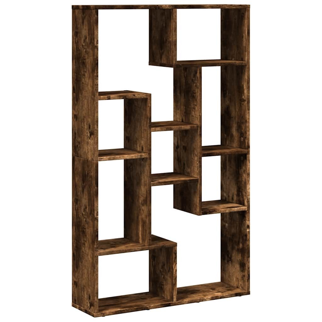 vidaXL Bücherregal Bücherregal Räuchereiche 72x20x120,5 cm Holzwerkstoff, 1-tlg.