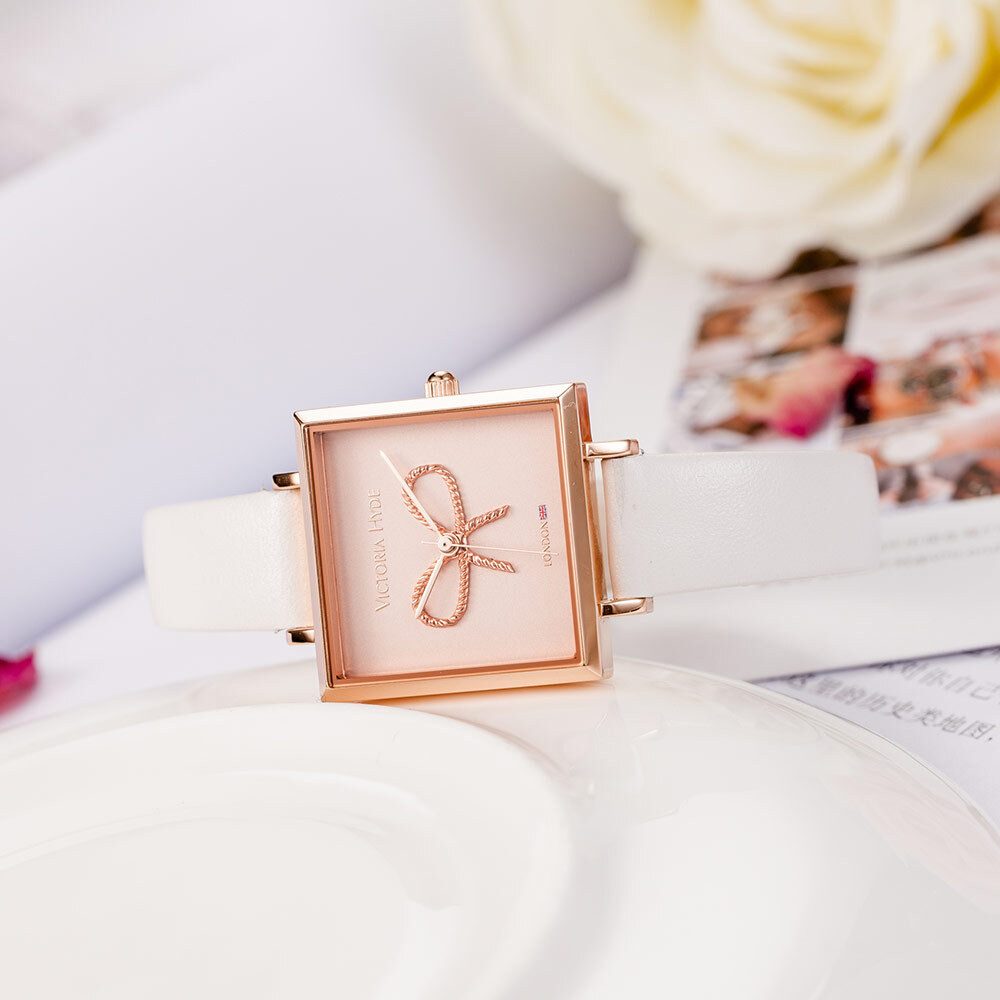 Victoria Hyde Quarzuhr Victoria Hyde Maida Vale Bow Edged Damen Basic Lederarmband, (1-tlg., Kein Set)