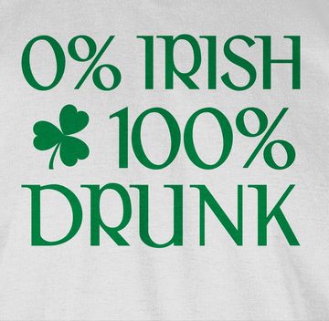 Shirtracer T-Shirt 0% Irish 100% Drunk St Patricks Day St. Patricks Day