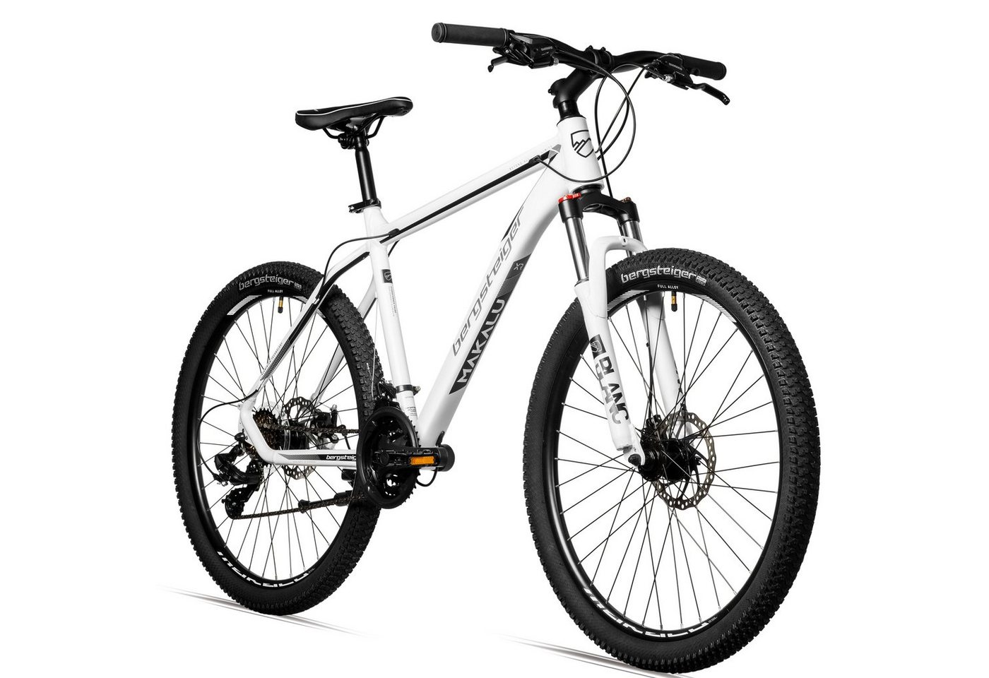 bergsteiger Mountainbike Makalu 26, 29 Zoll Mountainbike Alu, geeignet ab 150 cm, Damen, Herren, 21 Gang Shimano Tourney RD-TY300 Schaltwerk, Kettenschaltung, Scheibenbremsen