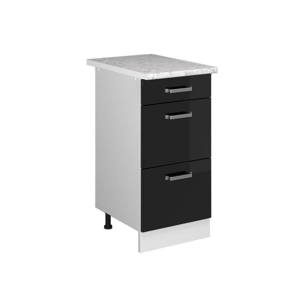 Vicco Unterschrank R-Line, Schwarz Hochglanz/Weiß, 40 günstig online kaufen