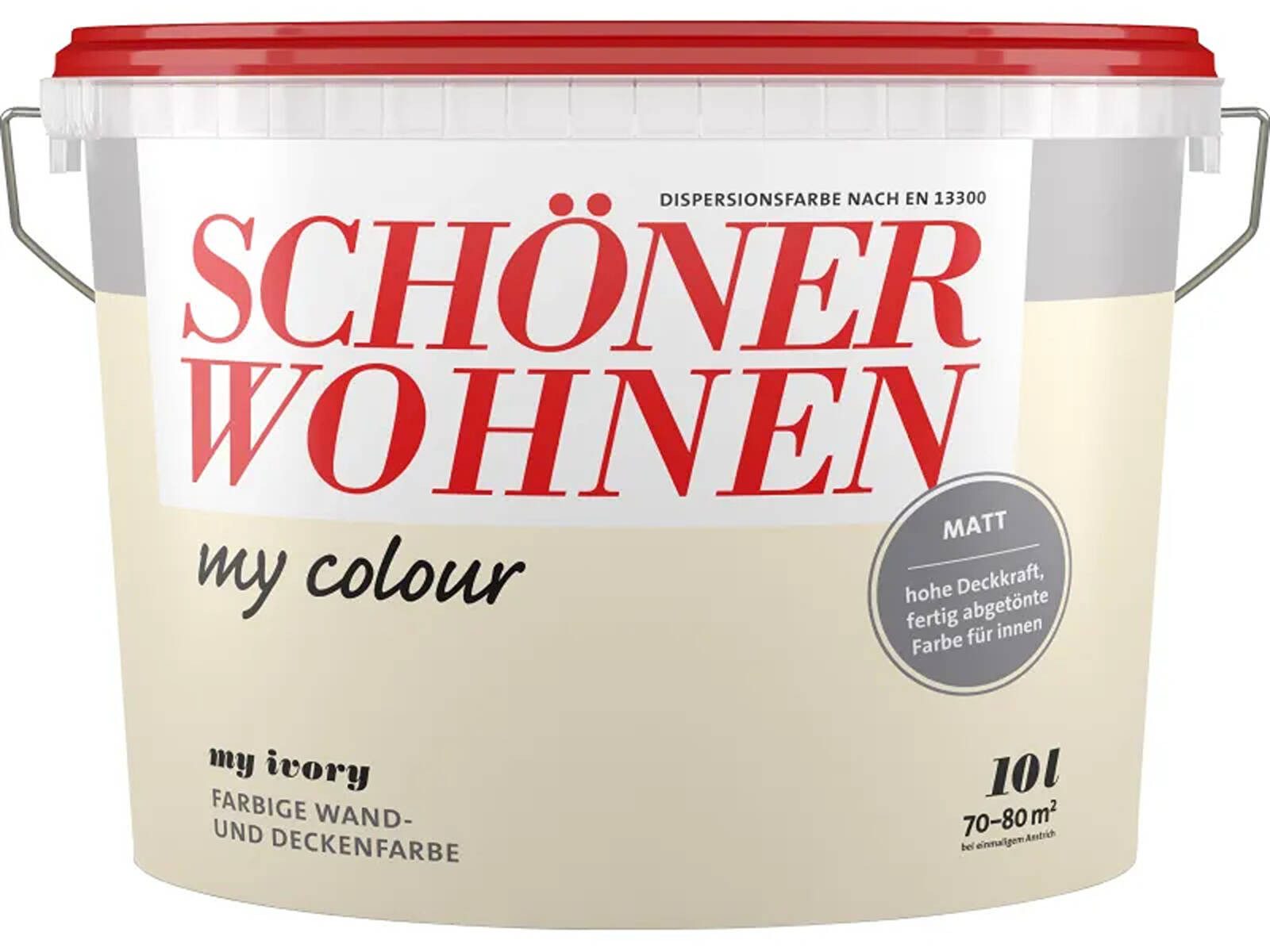 SCHÖNER WOHNEN FARBE Wand- und Deckenfarbe 296600, Matt, hohe Deckkraft, für Allergiker geeignet