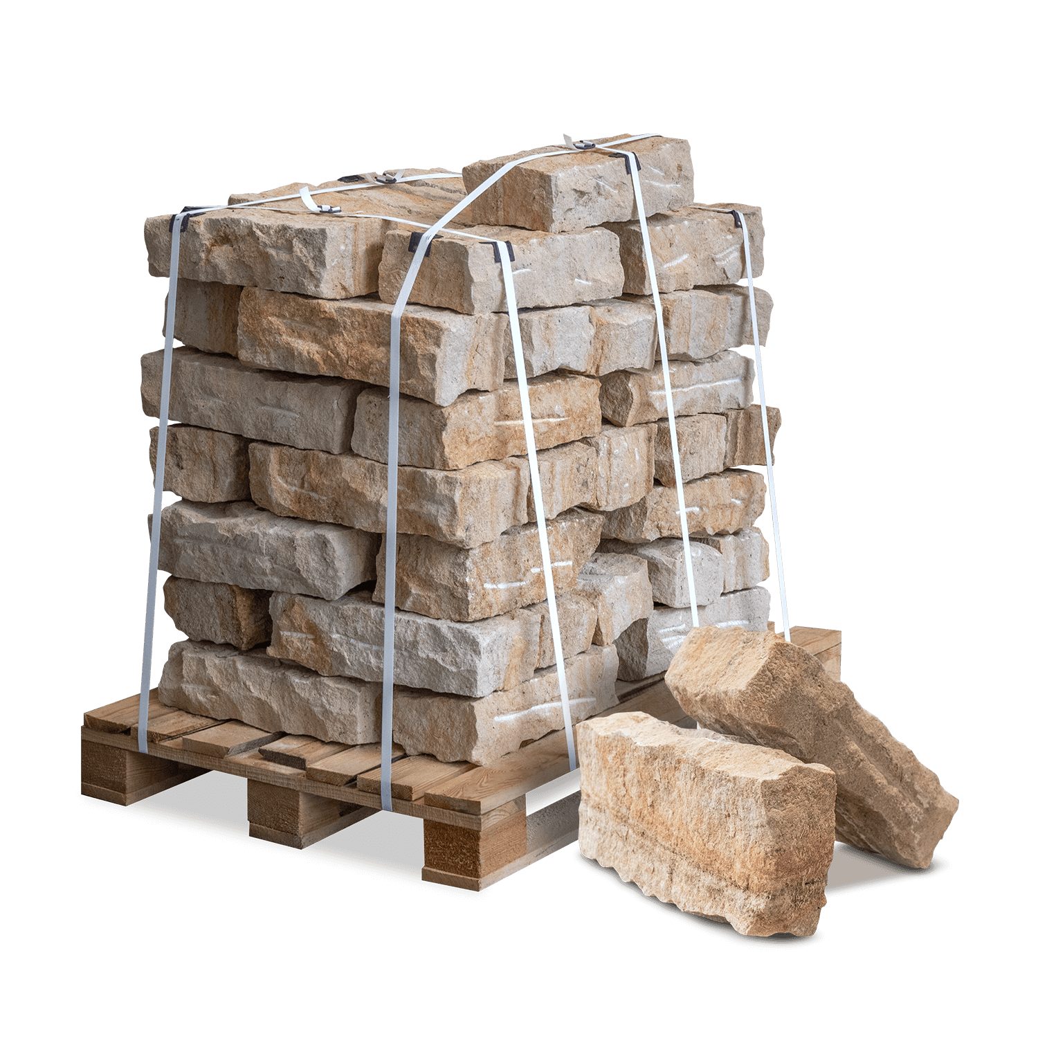 GALAMIO Mauerstein Sandstein 40*20*10 gespalten (Palette, 1-St)