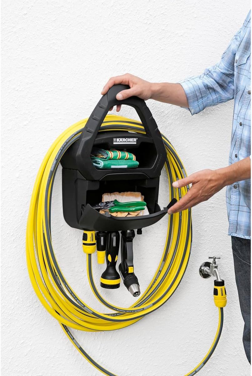 Karcher Schlauchbox Kärcher Premium Schlauchhalter mit Box schwarz