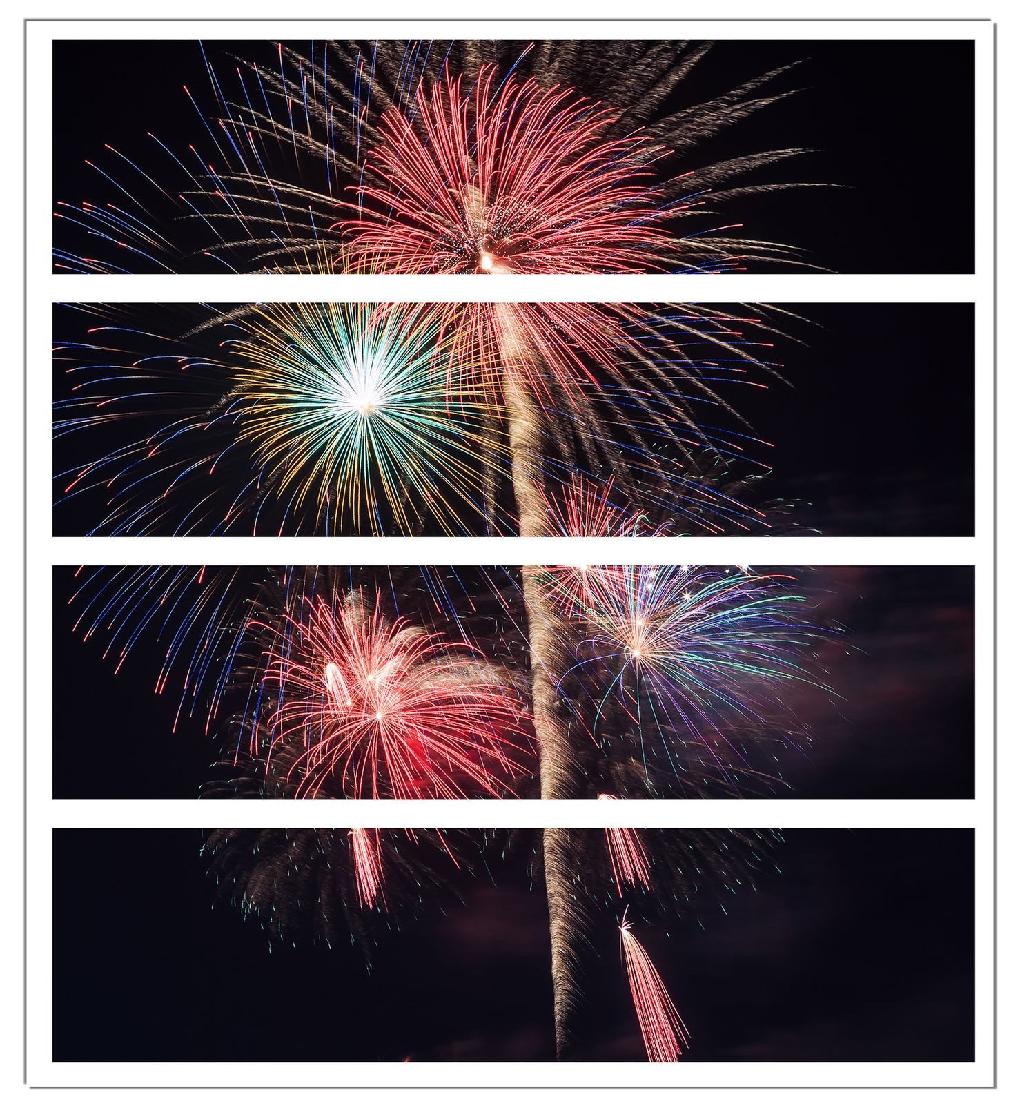 Wallario Möbelfolie Feuerwerk bei Nacht