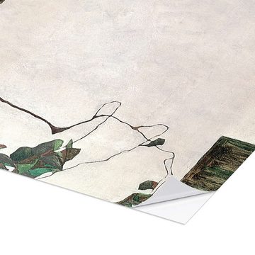 Posterlounge Wandfolie Egon Schiele, Herbstbaum mit Fuchsien, Wohnzimmer Malerei