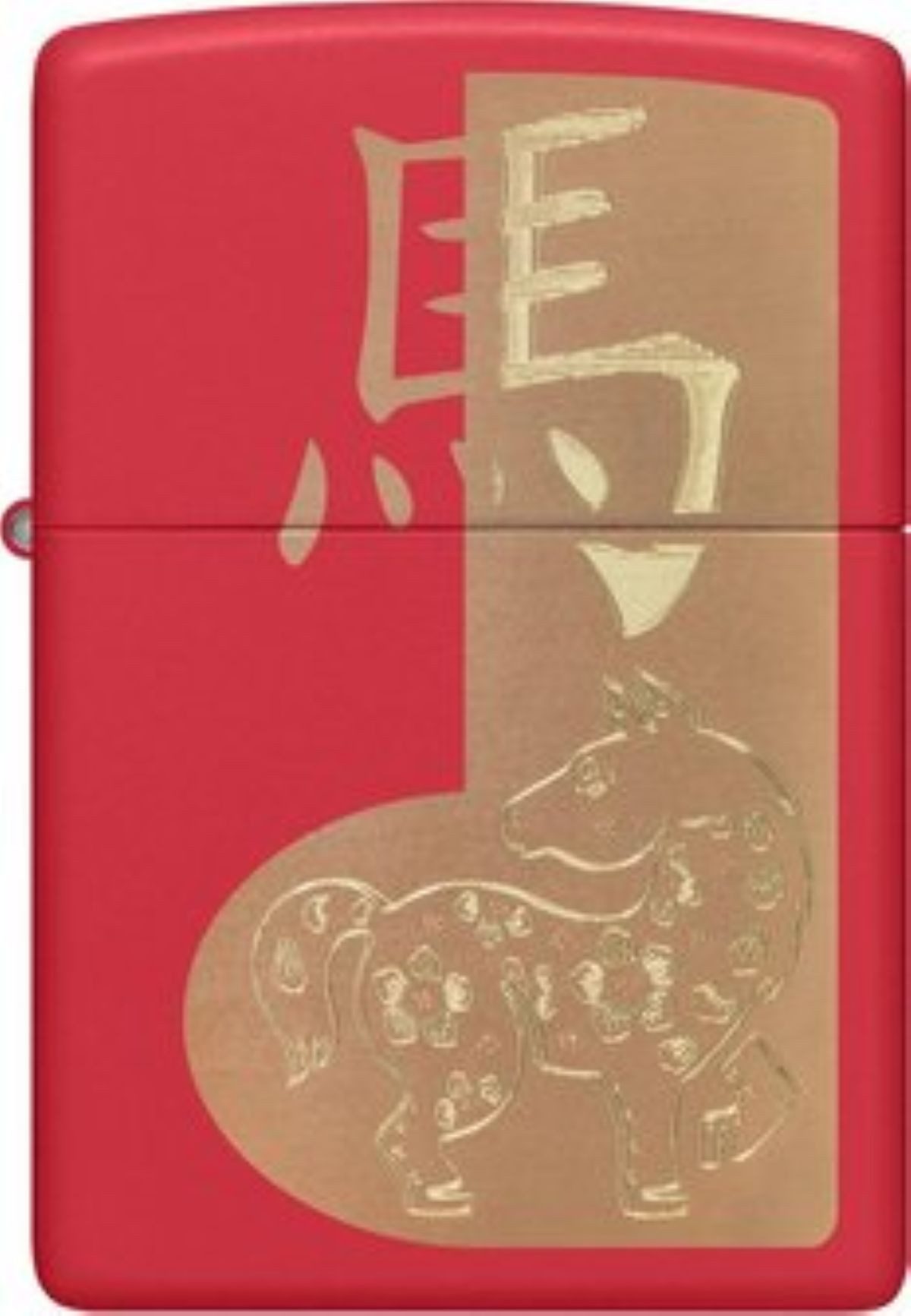 Zippo Feuerzeug rot matt gelasert Year of the Horse 2026 Jahr des Pferdes, das Original made in USA