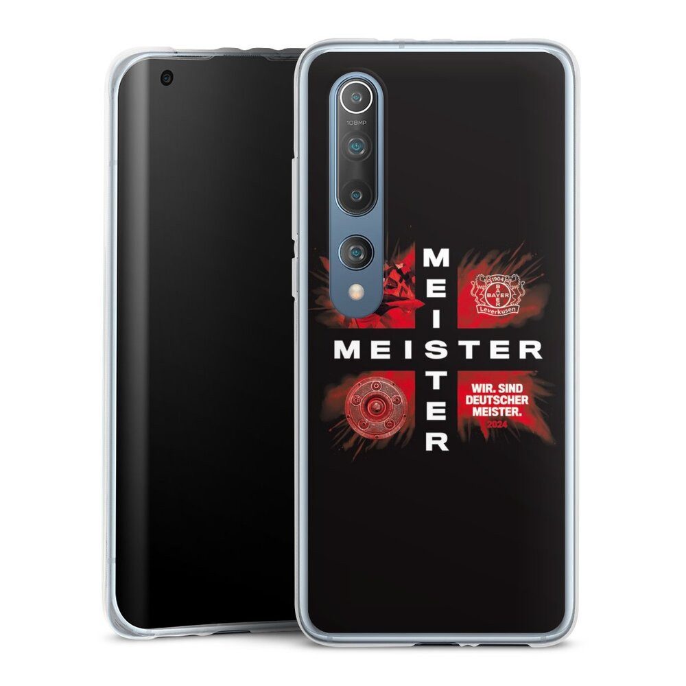 DeinDesign Handyhülle Bayer 04 Leverkusen Meister Offizielles Lizenzprodukt, Xiaomi Mi 10 Silikon Hülle Bumper Case Handy Schutzhülle