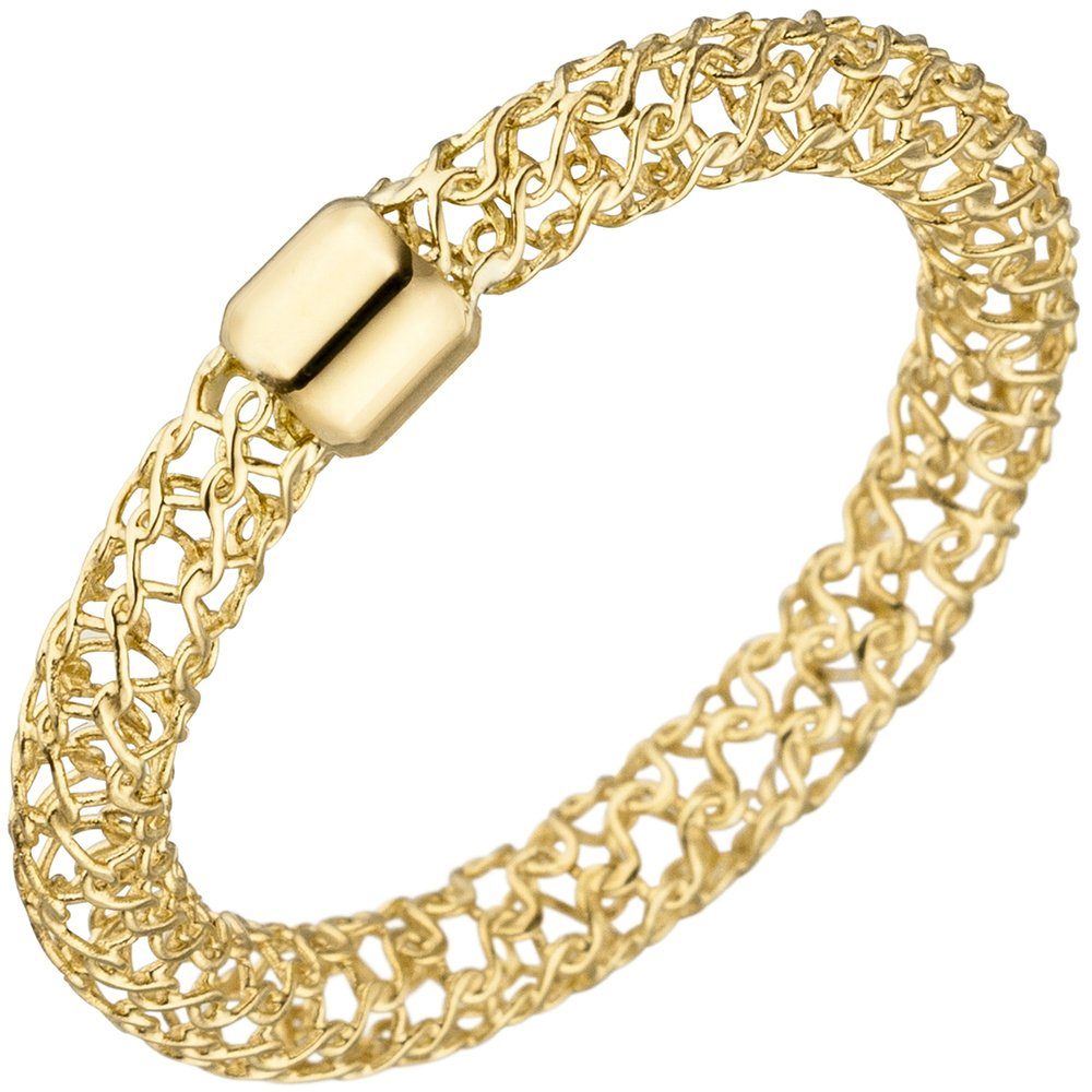 Schmuck Krone Goldring Ring 3,2x3mm aus 750 Gelbgold mit Muster, Gold 750