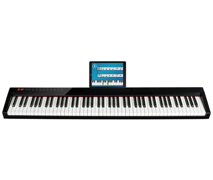 FunKey Home Keyboard SP-588 Easy-Piano - 88 Tasten-Keyboard Anschlagdynamik (Das mobile Piano 3 tlg. inkl. Tasche Sustain-Pedal & Notenhalter) USB-MIDI Bluetooth-MIDI und Bluetooth-Audio