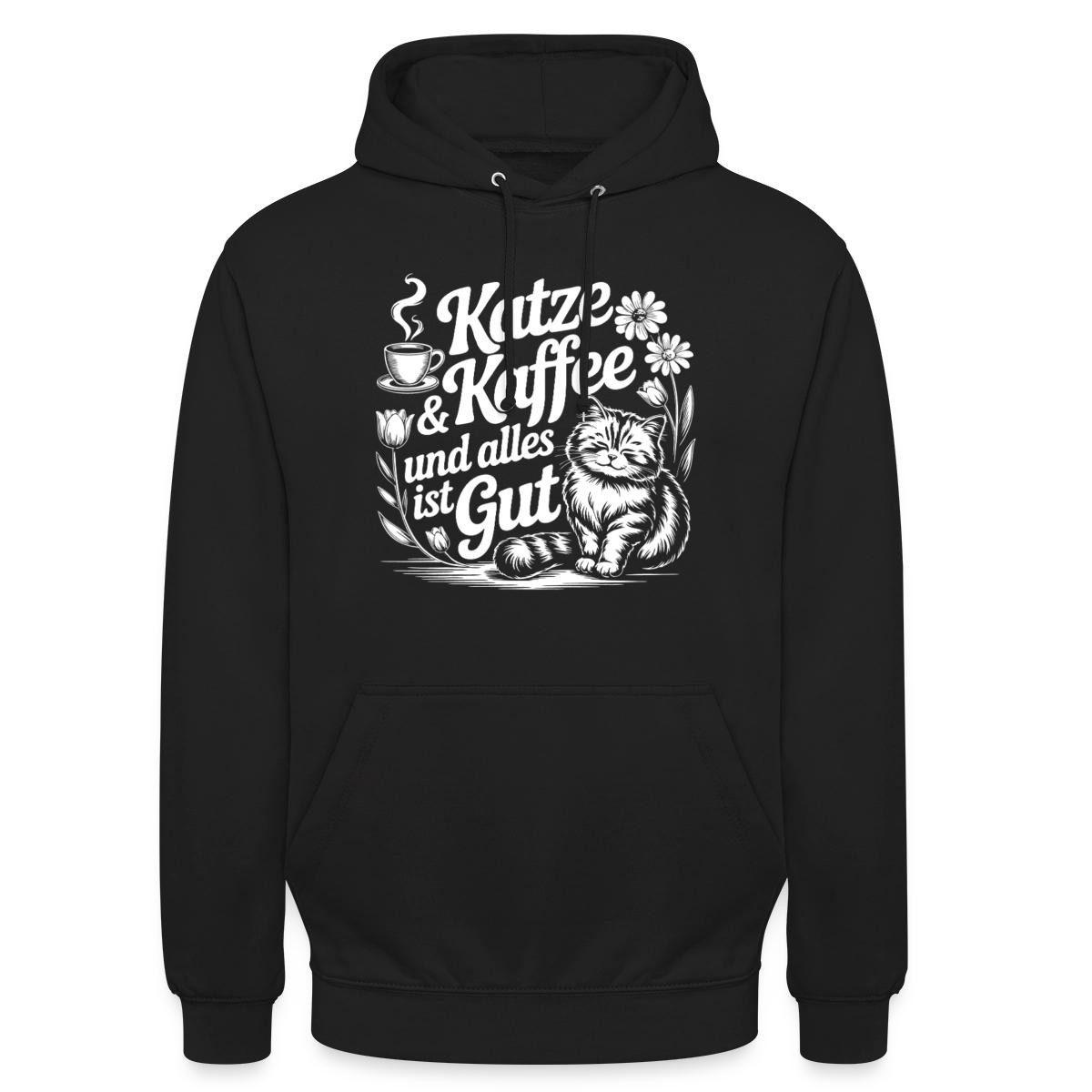 Hoodie Katze Kaffee Und Alles Ist Gut Unisex Hoodie