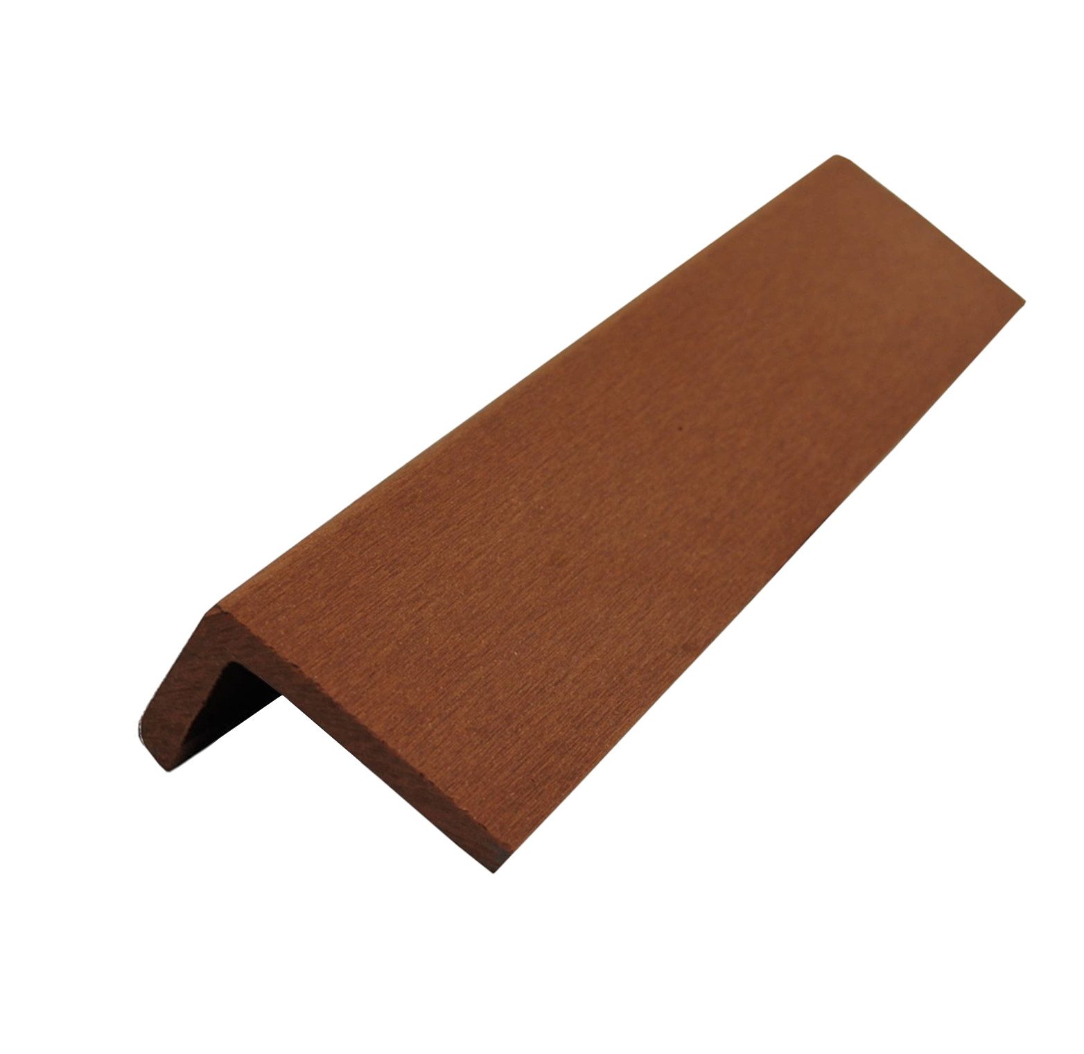 WPC Profi Terrassendielen MUSTER L-Abschlussleiste 15 cm Redwood Braun 60x40 mm, (Abschlussleiste, Musterstück 15 cm)
