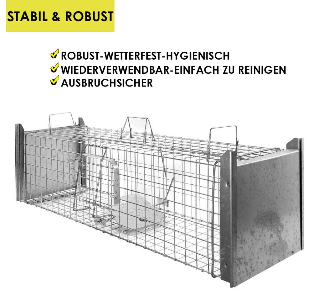 Thumbnail - Petigi Lebendfalle Tierfalle Lebendfalle Marderfalle Rattenfalle Auswahl an Größen Stable