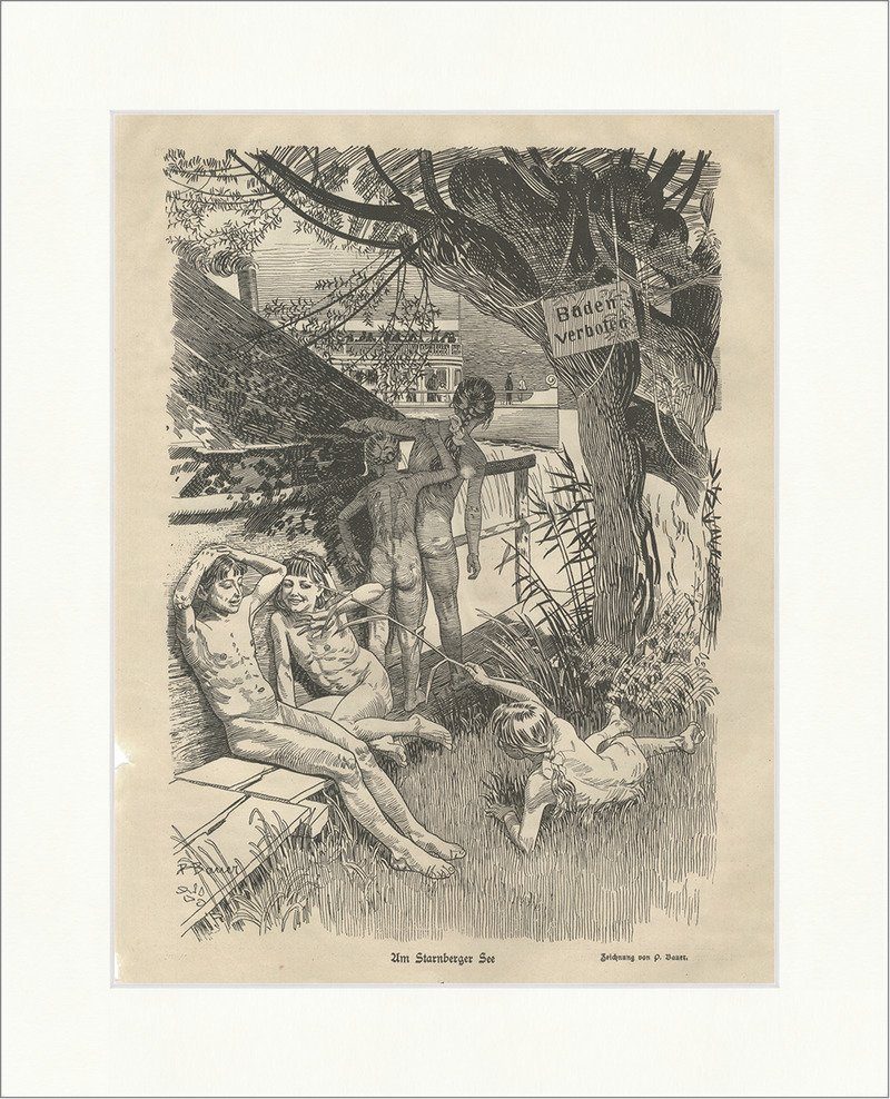 BillerAntik Am Starnberger See Nr. 36 P. Bauer Kinder Nackt Jugend 5266, (1 St)
