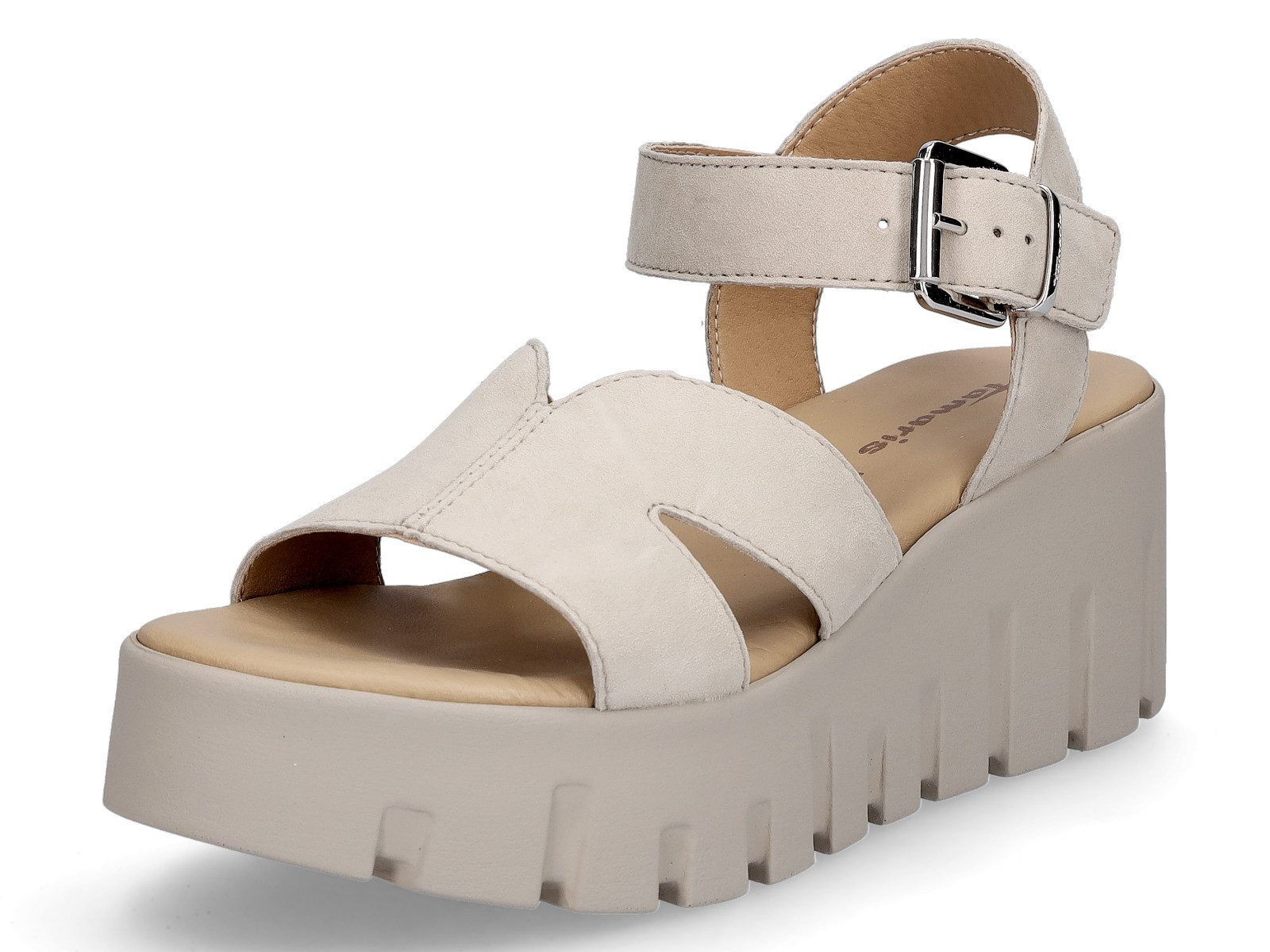 Tamaris Damen Sandalette taupe Sandale
