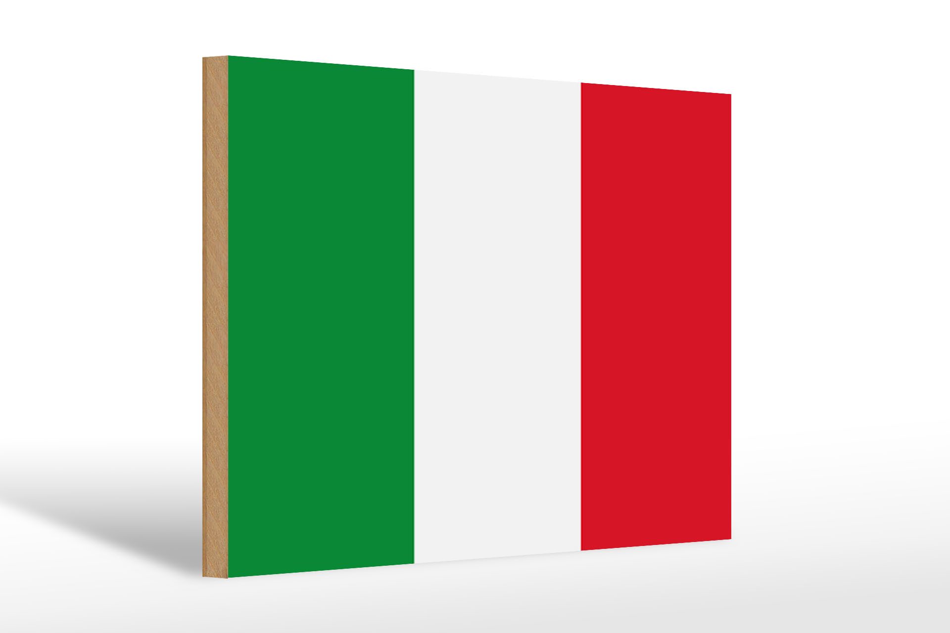 Femer GmbH Holzbild Flagge Italiens 30x20cm günstig online kaufen