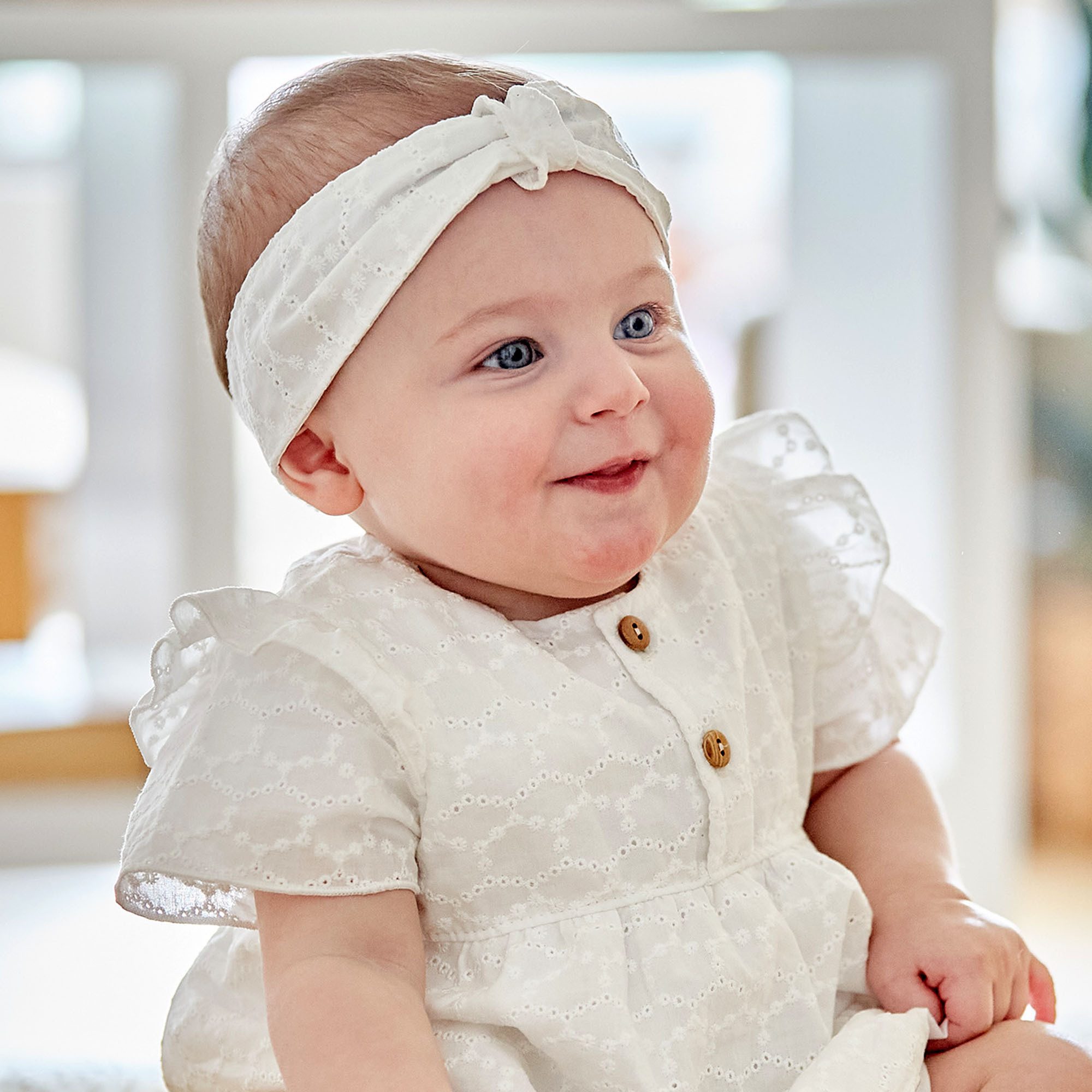 MAXIMO Sommerkleid BABY GIRL-Kleid festlich, bestickter Stoff, (1-tlg)