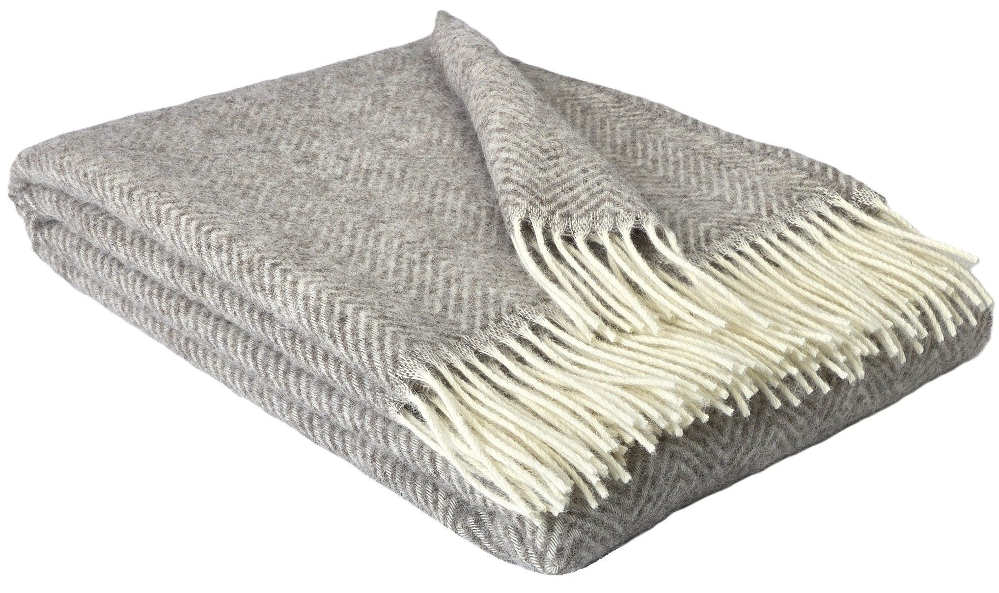 Wolldecke "TIROL M" 100 % Wolle, 140 x 200 cm in versch. Farben, STTS