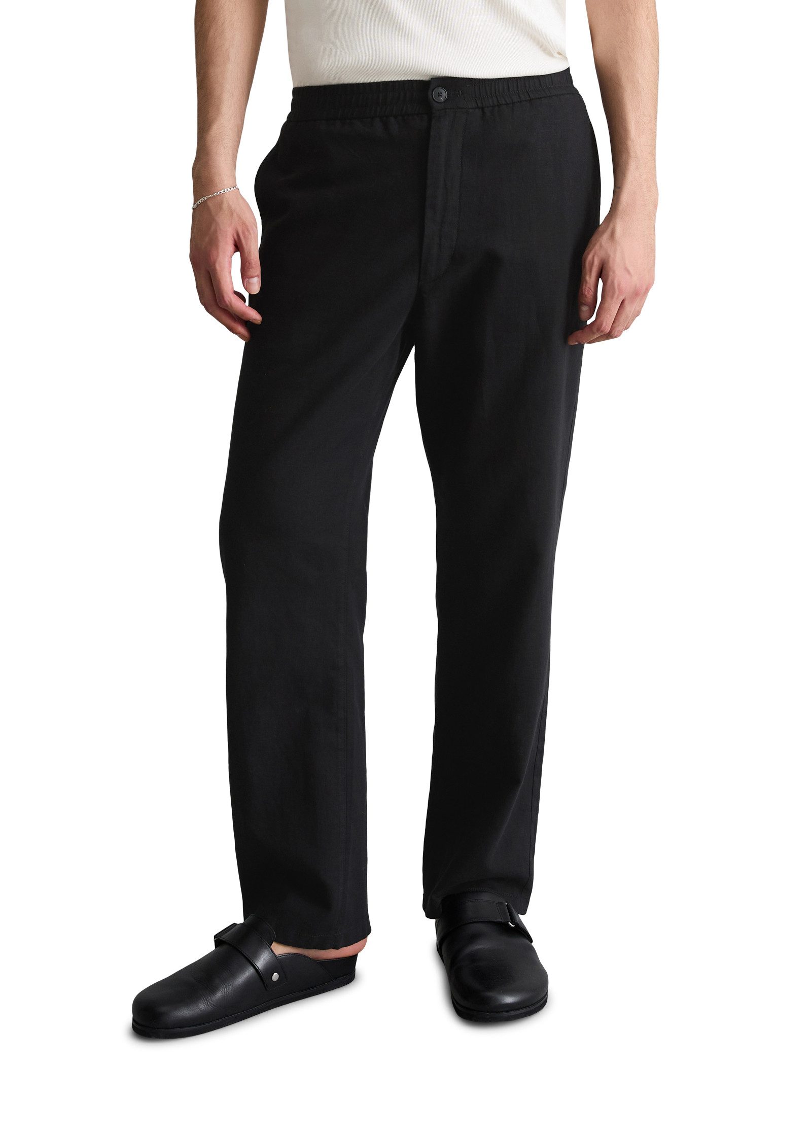 Marc O'Polo DENIM Chinohose aus Bio-Baumwolle und Leinen