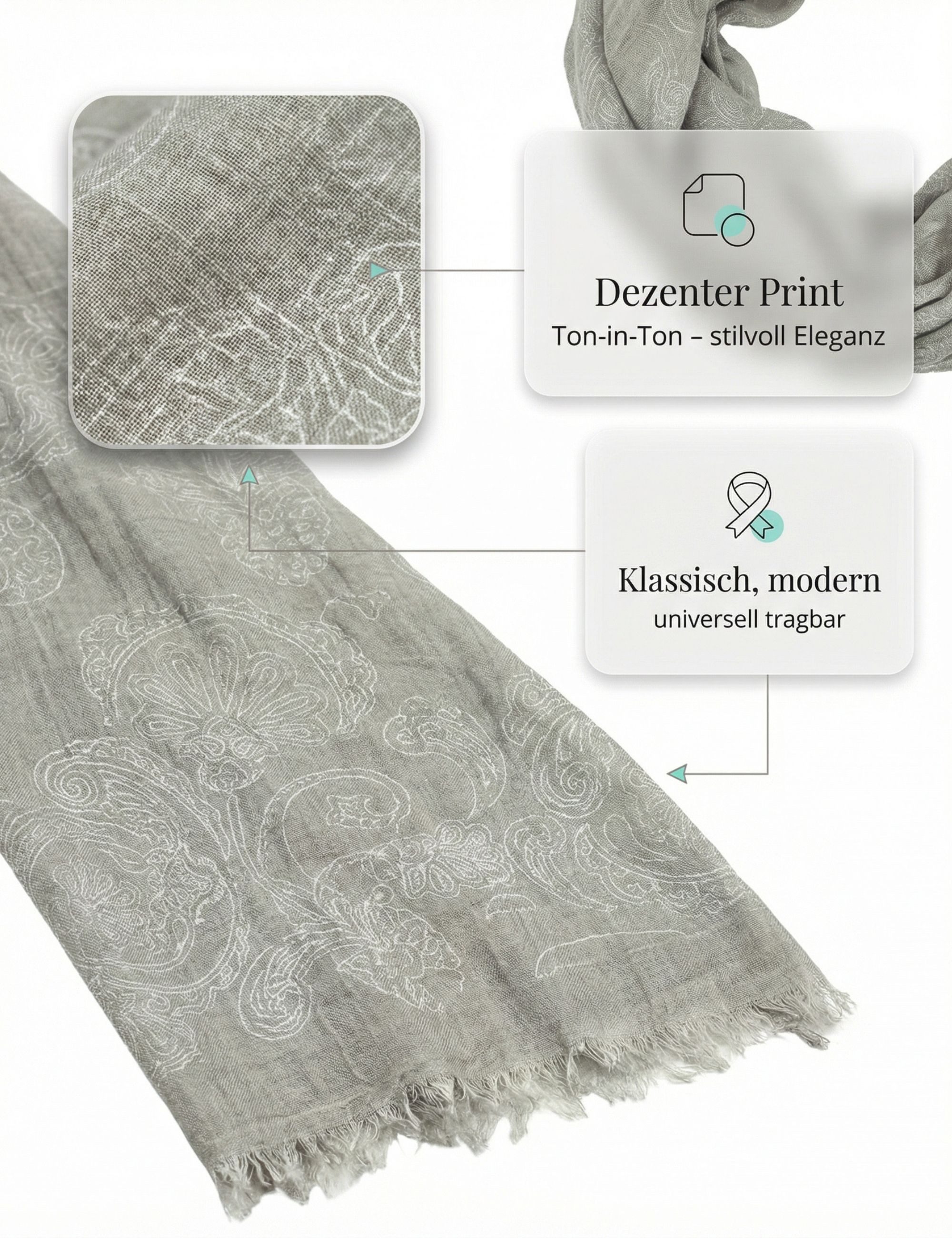 Sunsa Modetuch Schal XXL Große Stola Halstuch Schal aus 100% Modal
