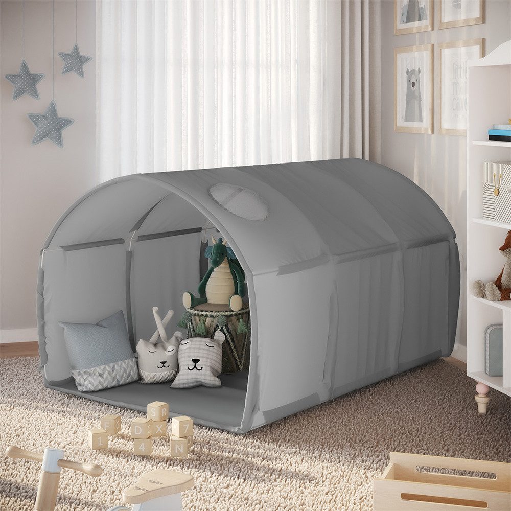 VitaliSpa® Spielzelt Kubby, Grau, 100 x 80 cm mit Fenster (1-tlg)