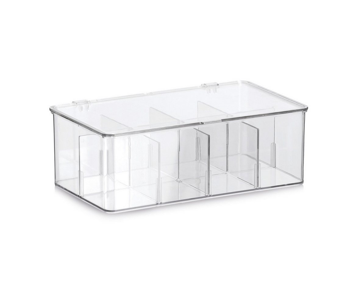 Zeller Present Organizer mit 8 Fächern, Kunststoff, transparent, ca. 27,5 x 16,5 x 9,5 cm