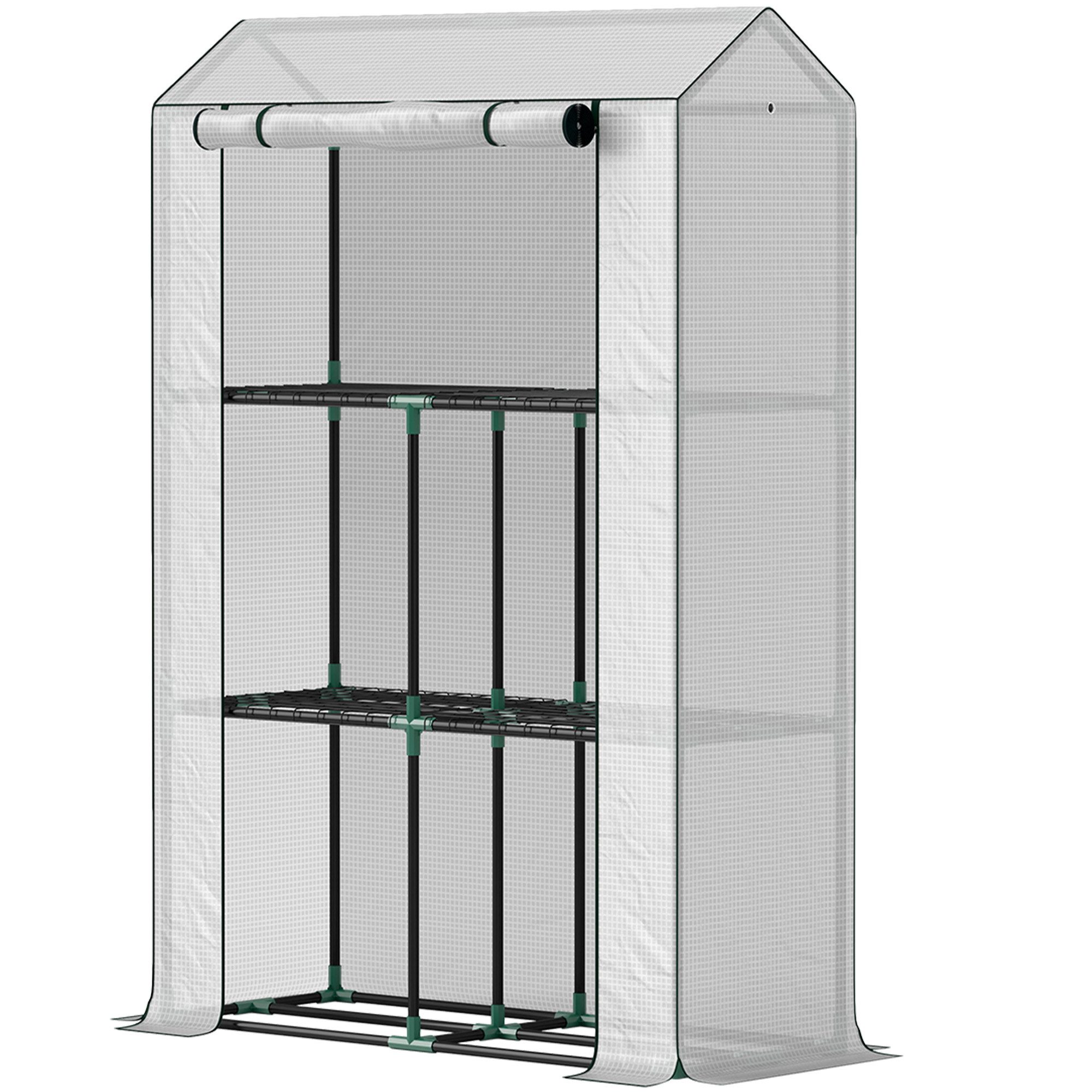 Novzep Gewächshaustür Gewächshaus UV-beständige Kunststoffabdeckung, Rolltür