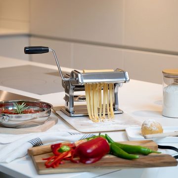 LIVOO Küchenmaschine LIVOO Nudelmaschine Ravioli Pasta Edelstahl Pastamaschine 9