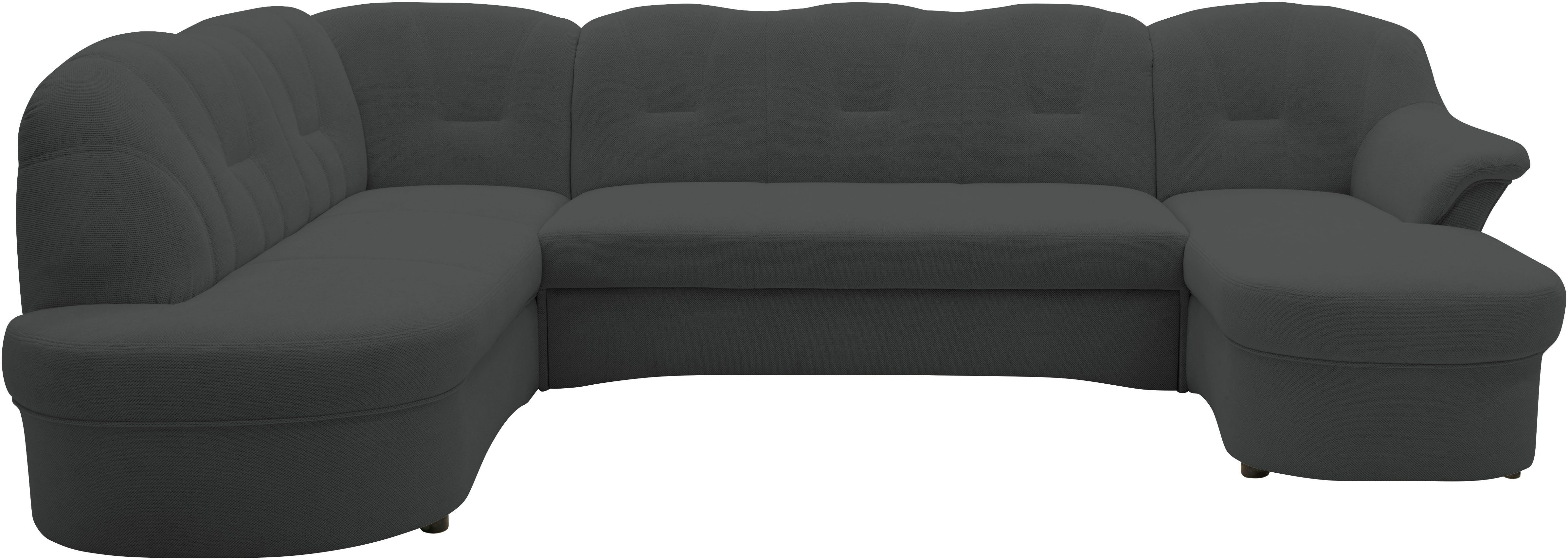 DOMO collection Wohnlandschaft Flores auch in Leder-Bezug, B/T/H: 293/180/86 cm, U-Form, 3 Teile, wahlw. mit Bettfunktion, wahlw. mit Federkern, Unser Dauertiefpreis