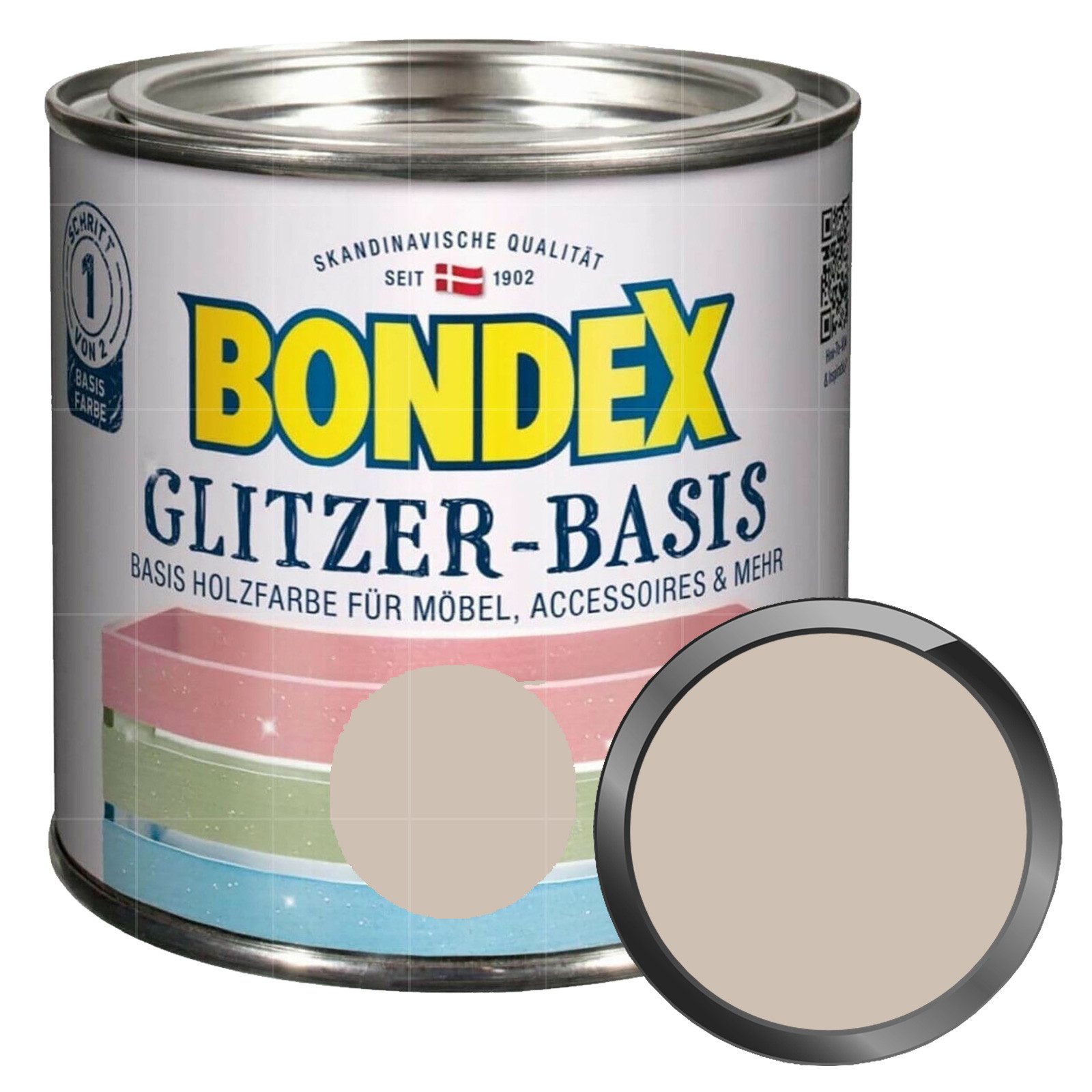 Bondex Acrylfarbe Glitzer Basis - 0.5 Ltr