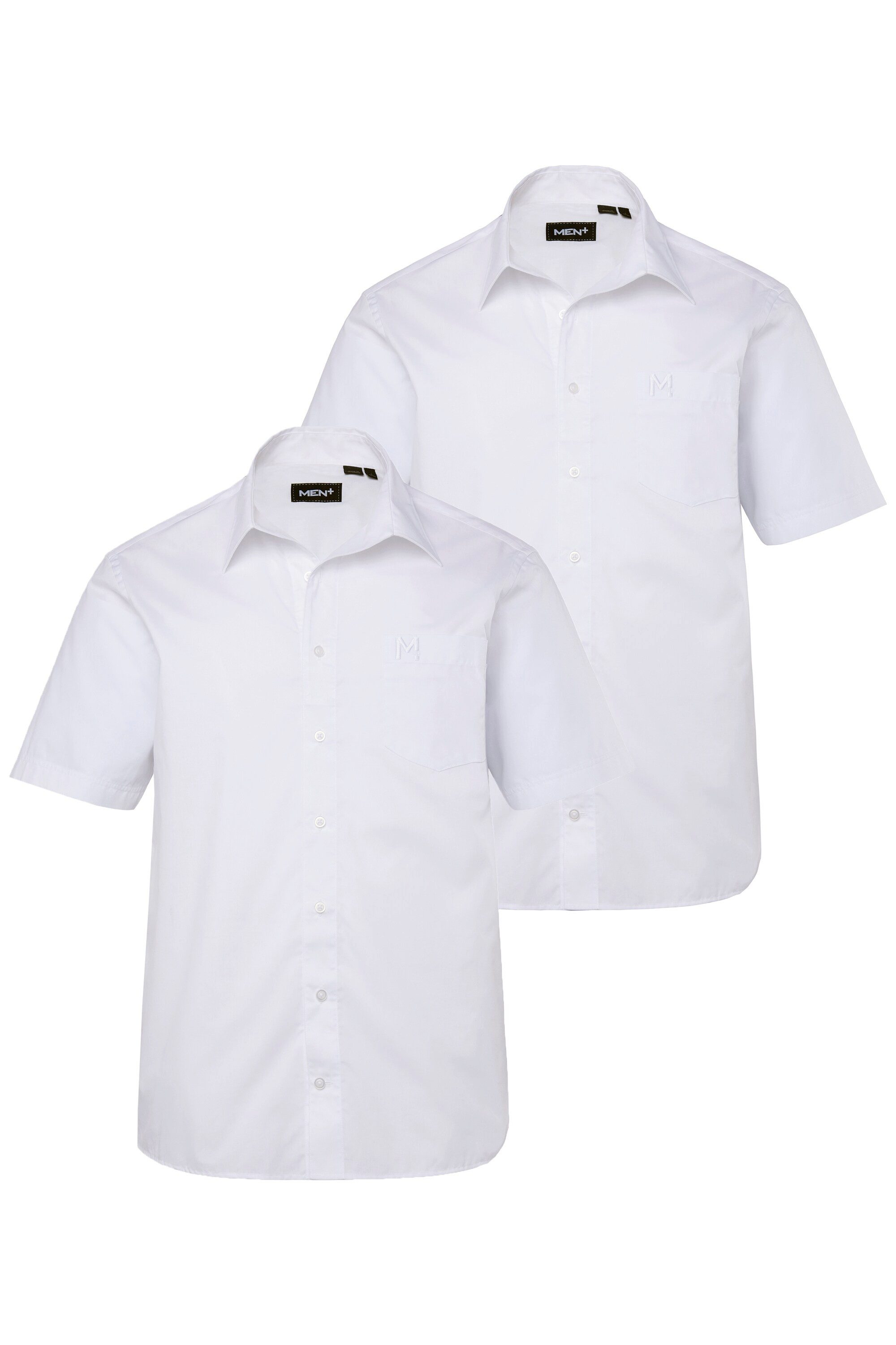 Kurzarmhemd Men+ Businesshemd Halbarm 2er-Pack Variokragen