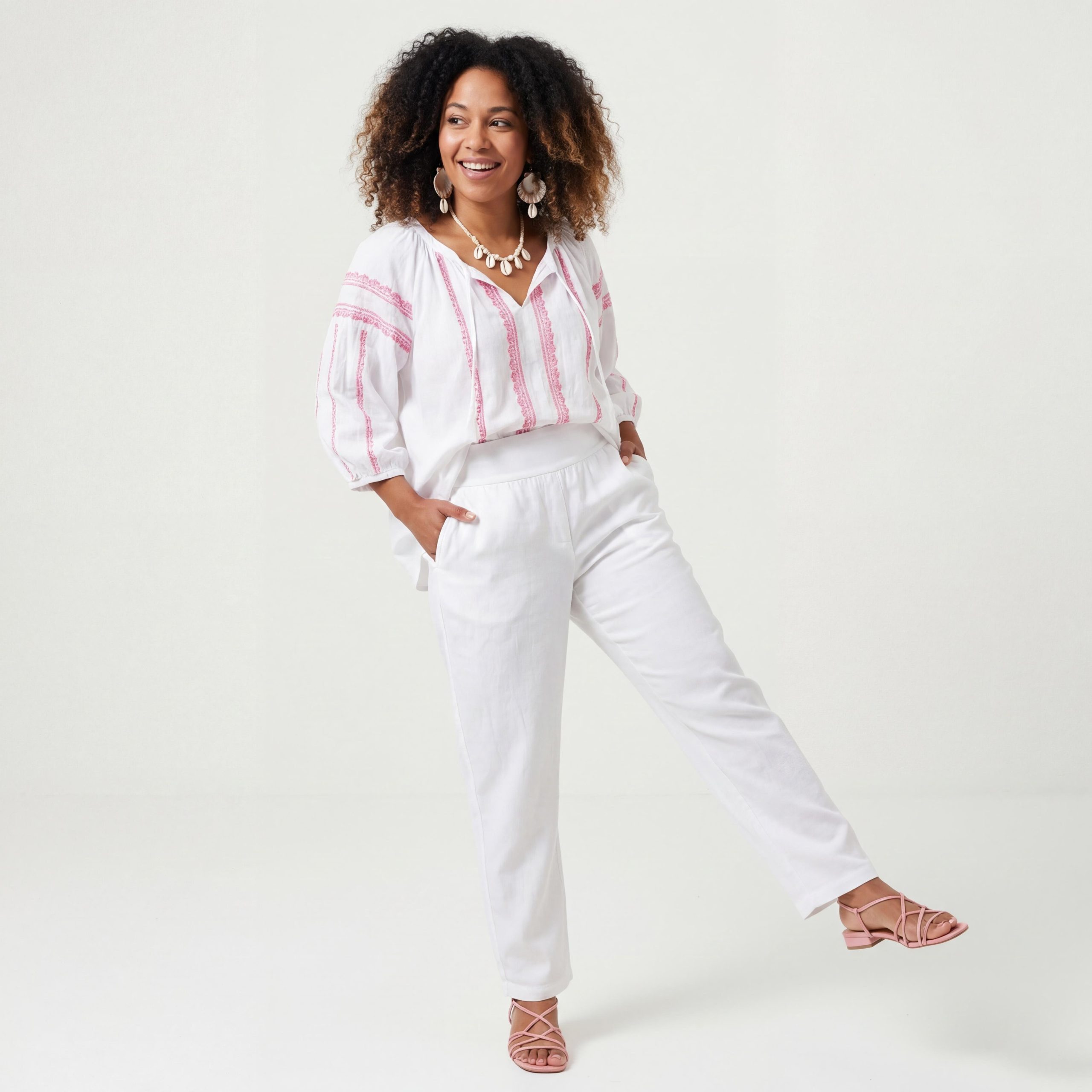 OriginalYou Leinenhose Sommerhose Damen Leinen Schlupfhose mit Elastikbund Straight Leg Stil Erhältlich von 36 bis 44, 100% Leinen, weicher Komfortbund