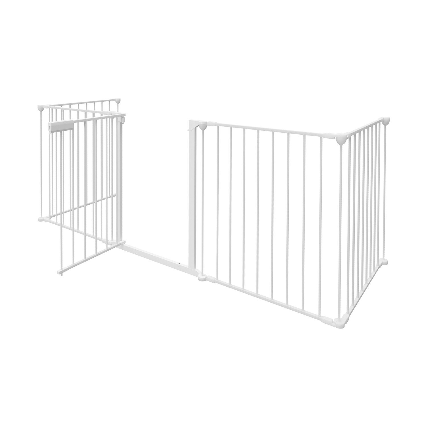 Clanmacy Kamingitter Kaminschutzgitter mit Tür 310cm,5teilig,Weiß, günstig online kaufen