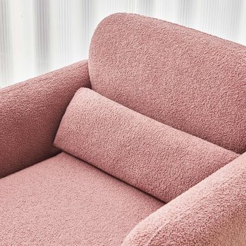 OKWISH Loungesessel Polsterstuhl Einzelsofa Sessel Schlafsessel Relaxsessel (Einzelsofa, mit beweglichem Lendenkissen, Lammwolle), Hochelastische Sitze