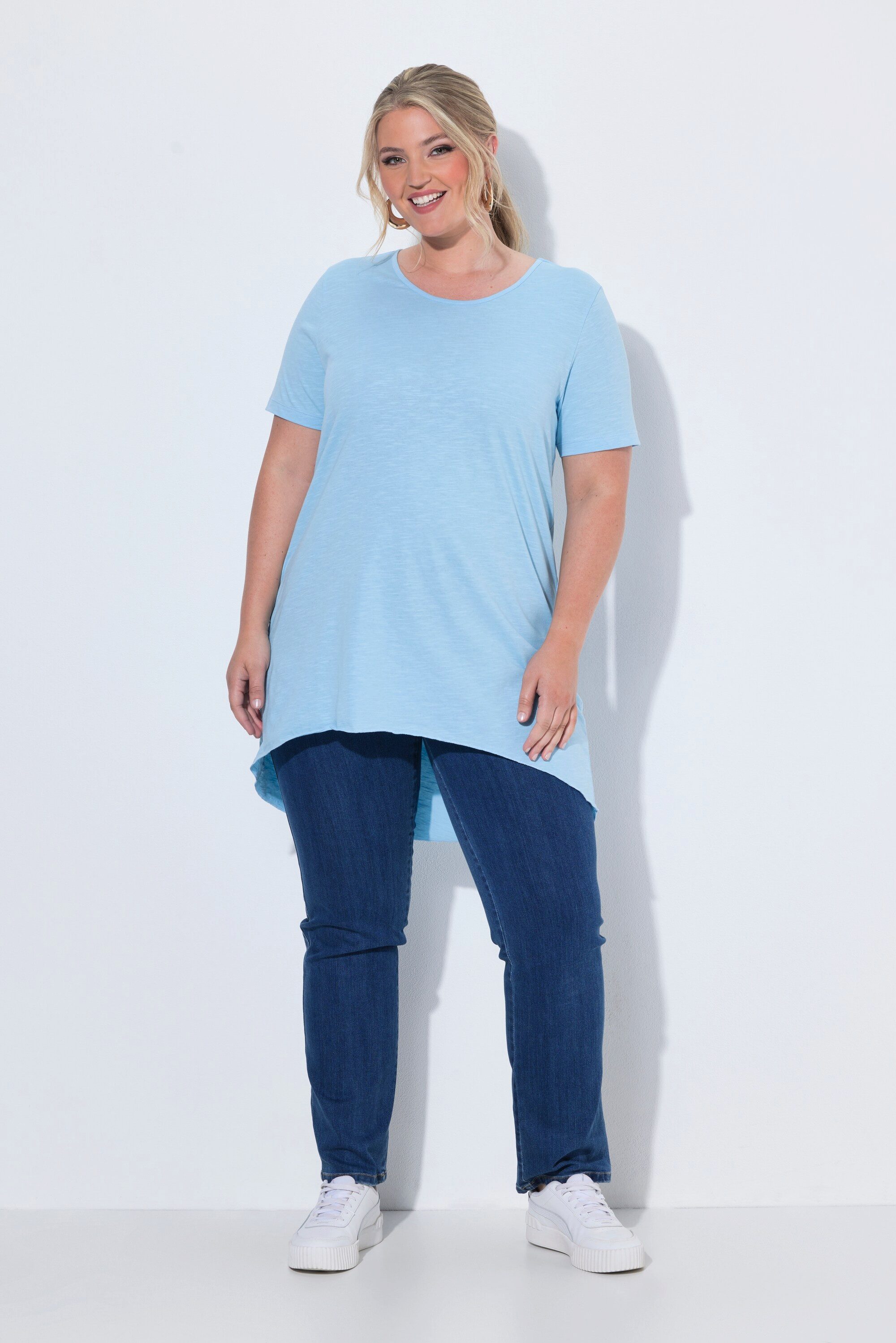 MIAMODA T-Shirt T-Shirt A-Linie Saum hinten länger