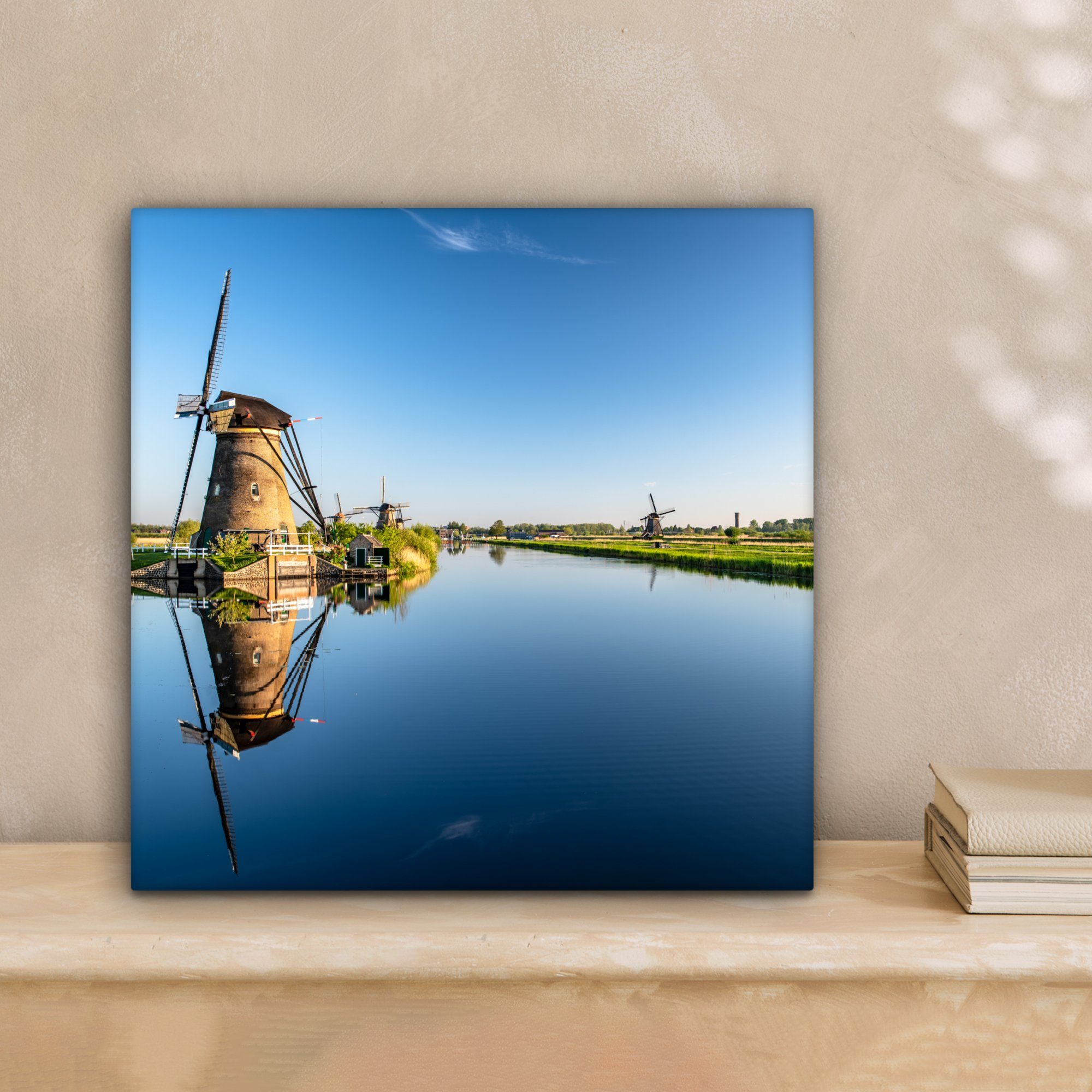 Wohnzimmer - Schlafzimmer (1 - OneMillionCanvasses® für Leinwand Leinwandbild St), Holland Mühlen Wasser, Bilder