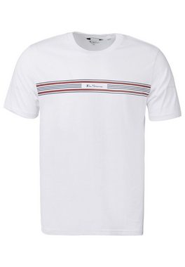 Ben Sherman T-Shirt Seasonal Stripe Tee Kontraststreifen mit Logo