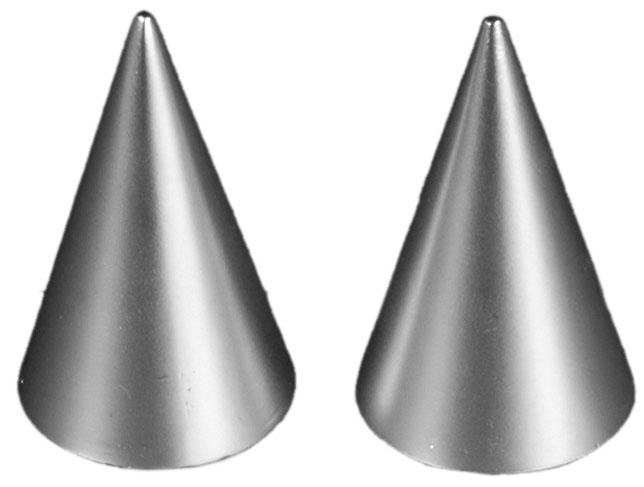 Gardinenstangen-Endstück Cone, Liedeco, Gardinen, (Set, 2-St), für Gardinenstangen Ø 16 mm chromfarben/matt