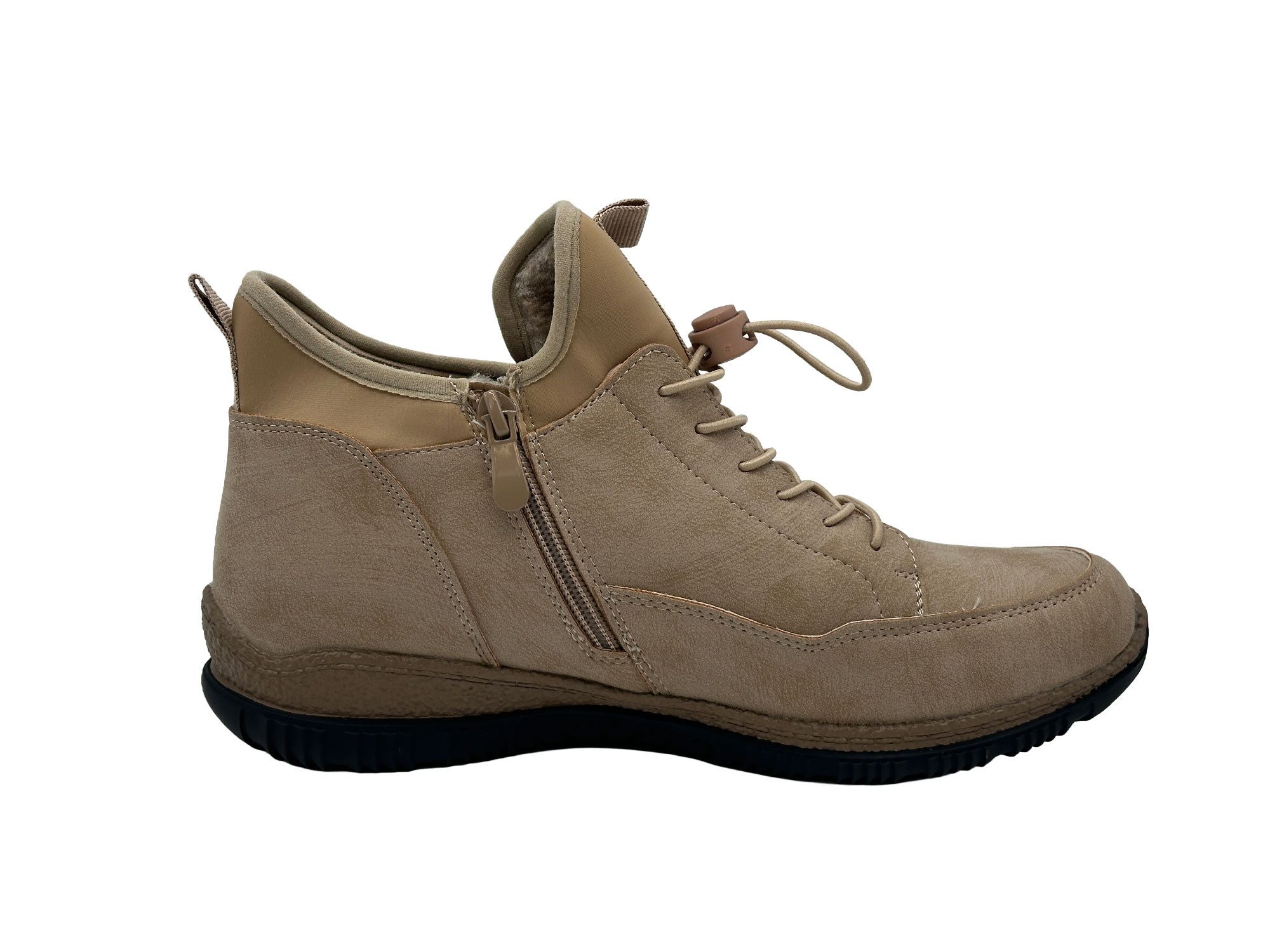Nowaland Damen Winterstiefeletten mit Warmfutter und Profilsohle Winterstiefelette Modische Stiefeletten im sportlichen Look mit warmem Kunstfellfutter