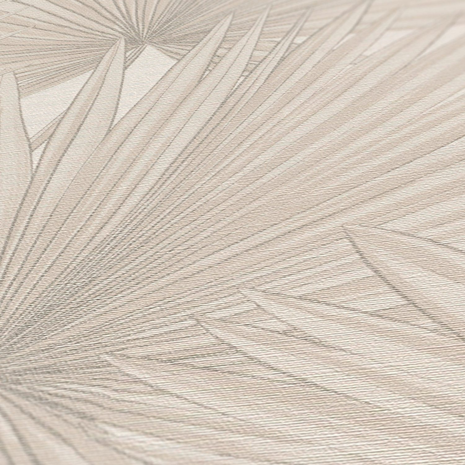 Création Vliestapete Tapete matt, Palmenblätter, Antigua Tapete mit geprägt, A.S. Floral (1 beige,natur,naturweiß St),
